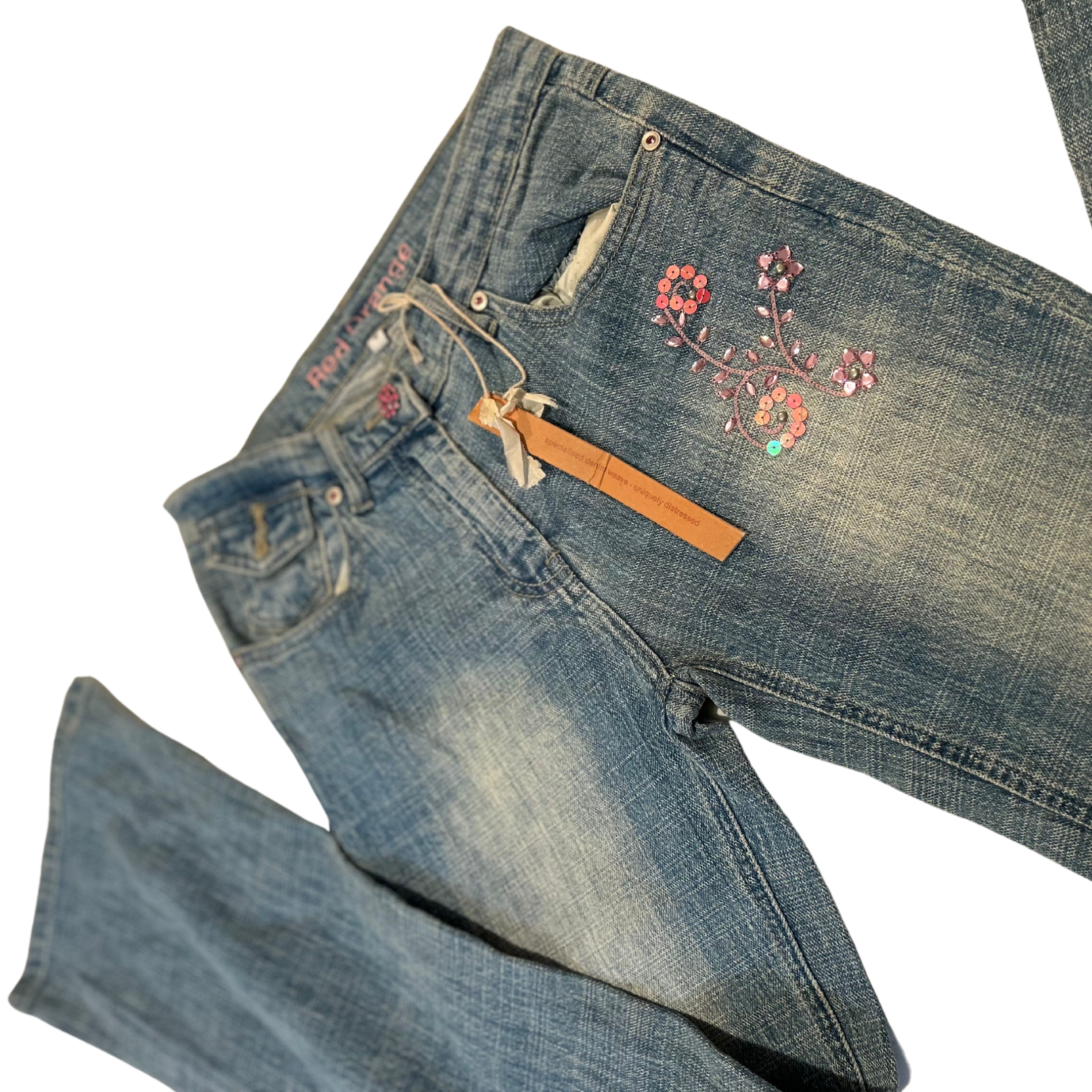 Embellished deadstock jeans