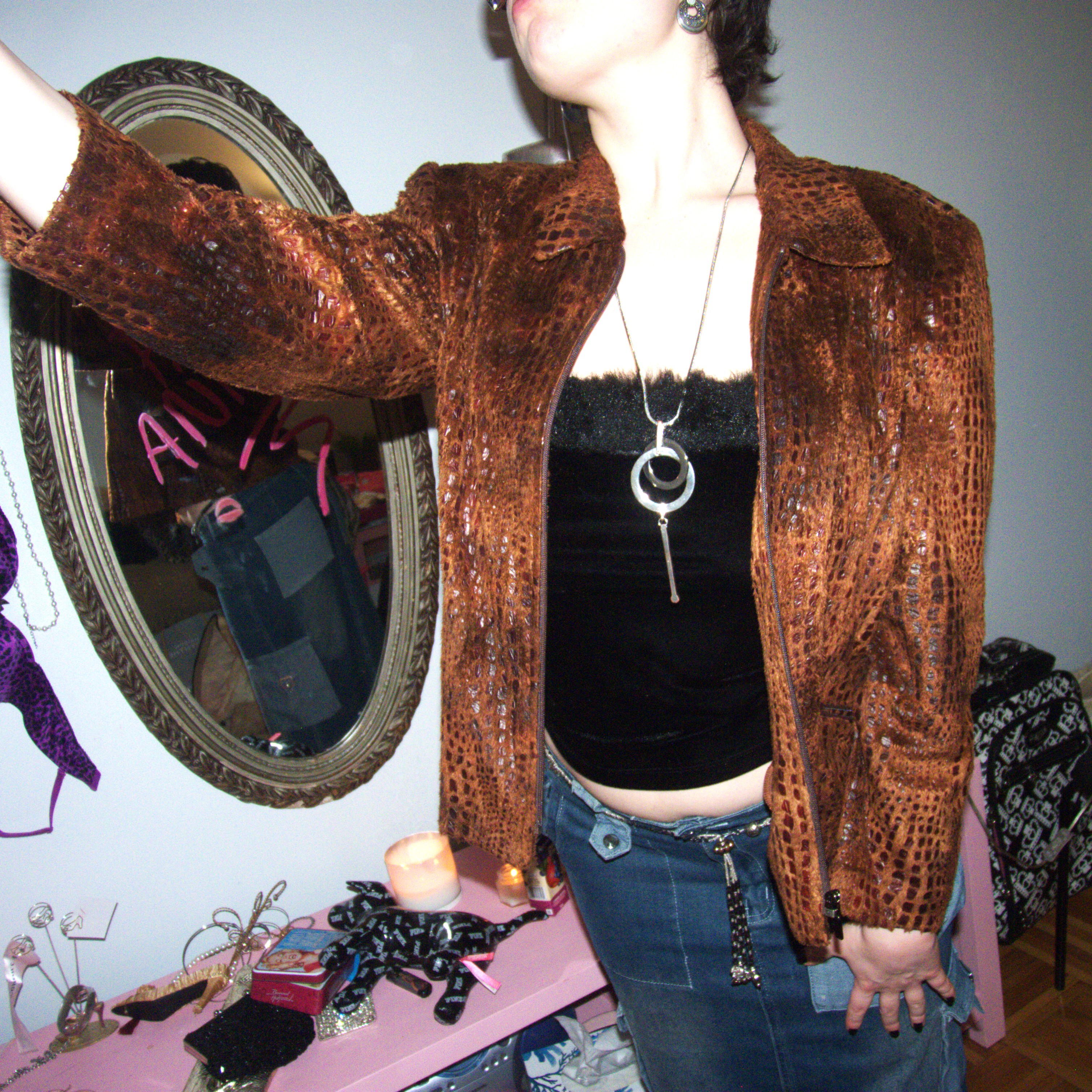 Vintage Brown Suede Jacket