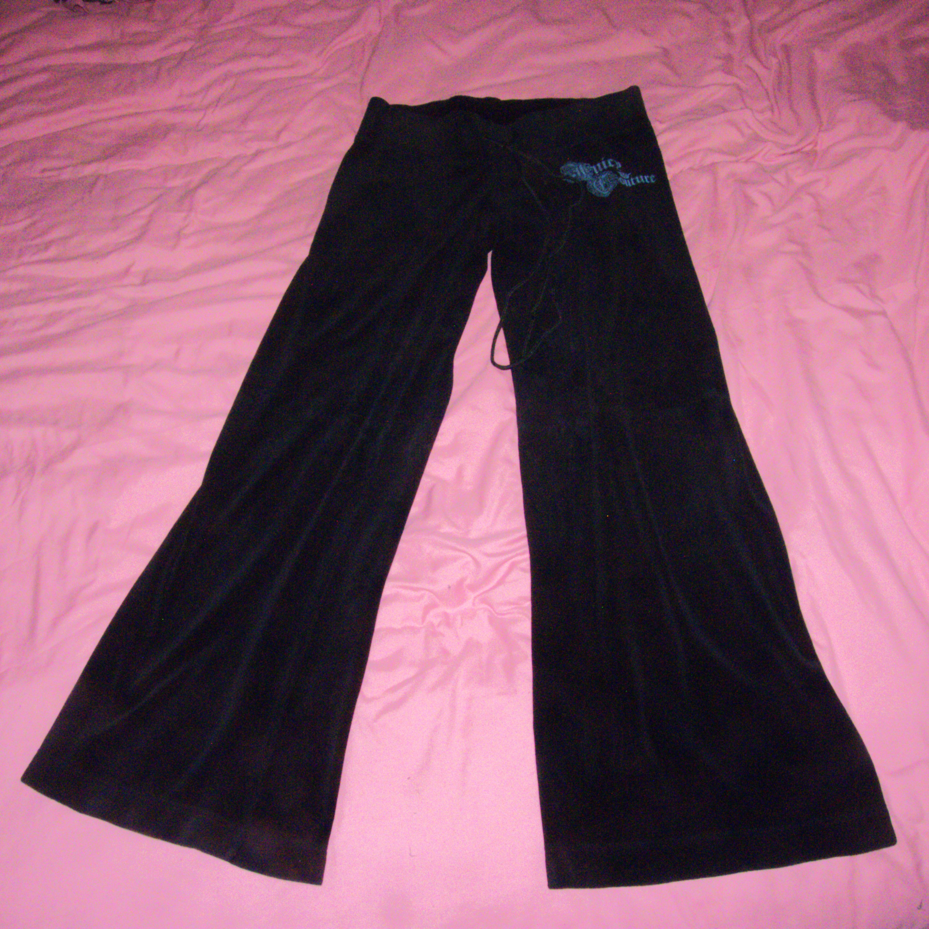 Vintage Juicy Couture velour black flared sweatpants