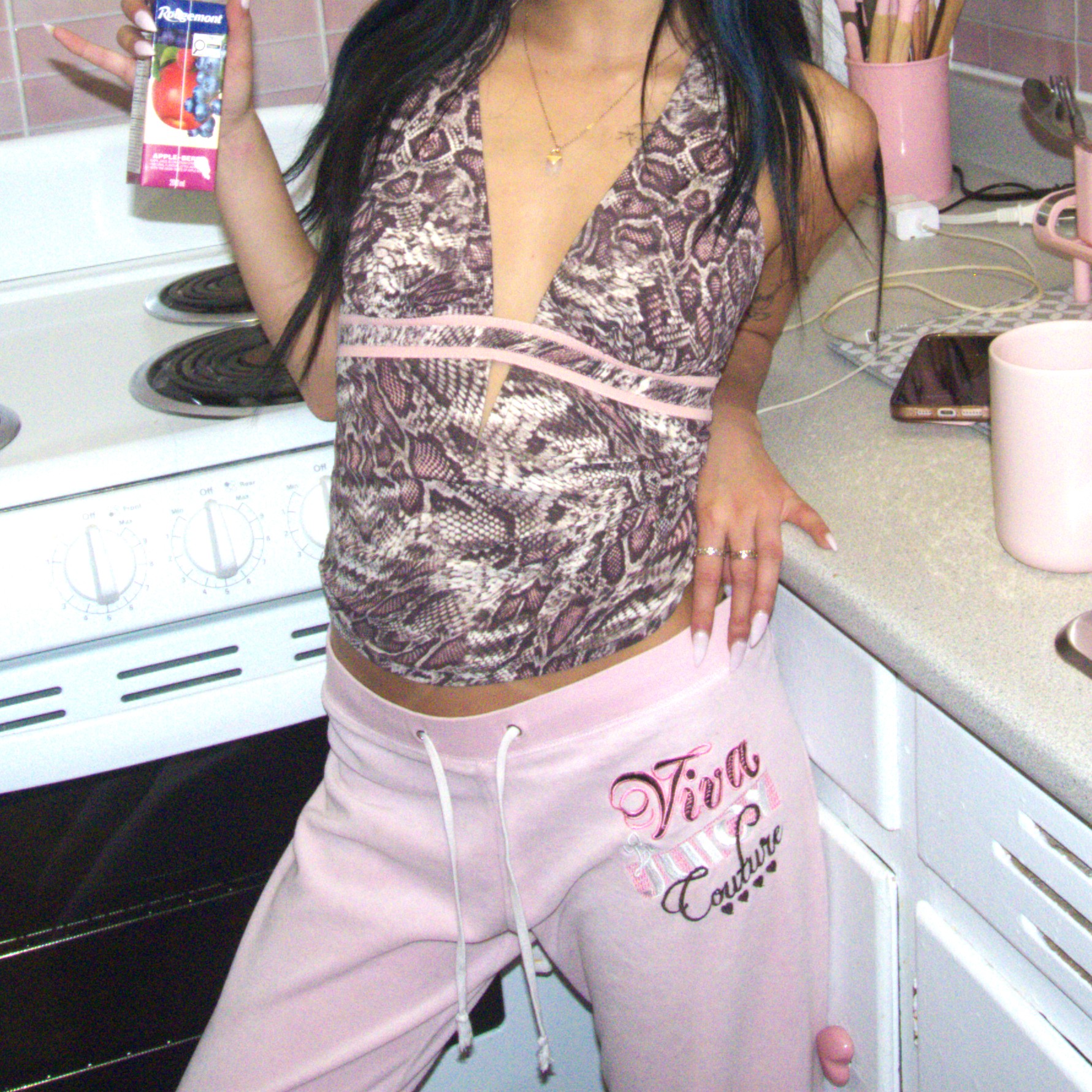 Vintage Snakesprint Halter Neck