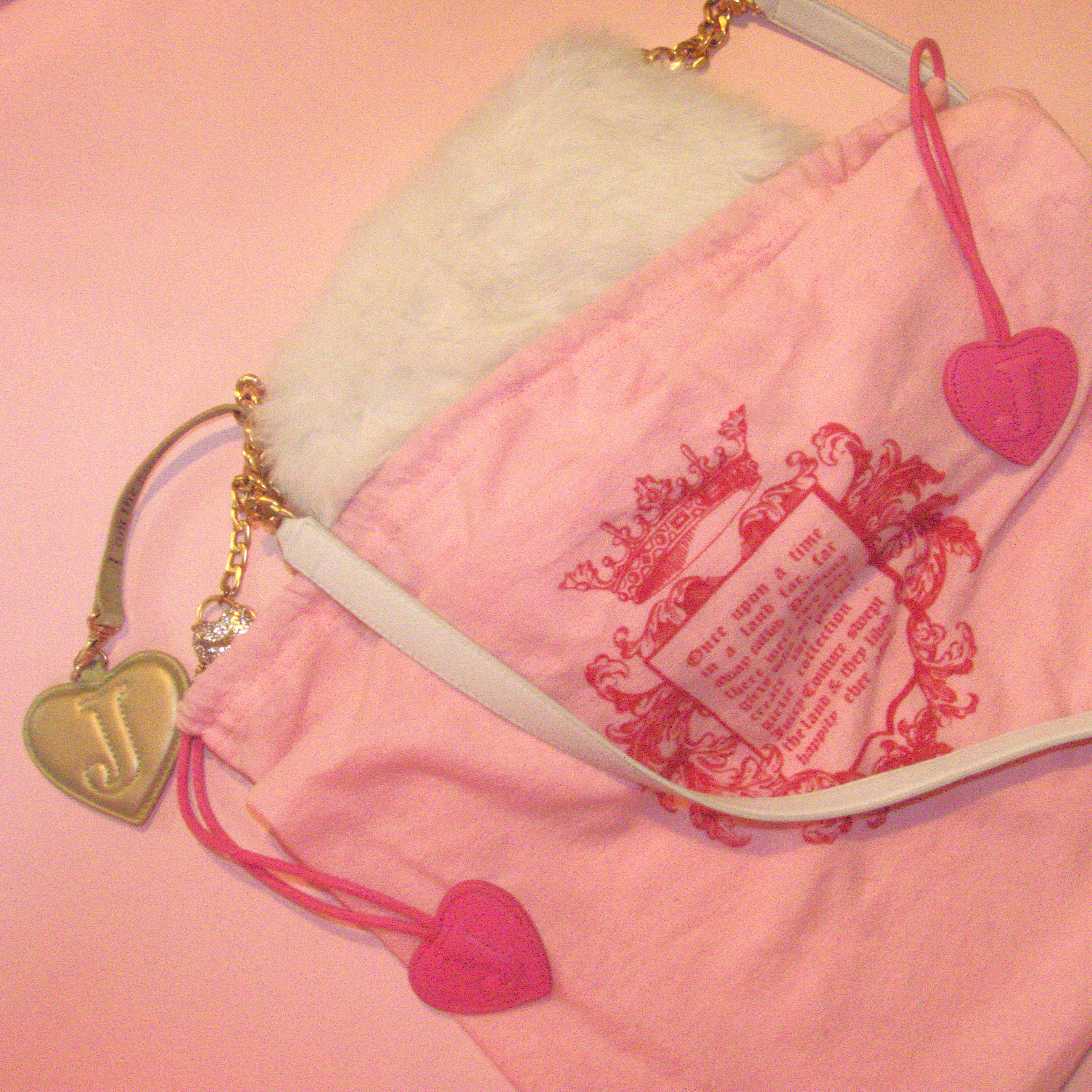 Vintage Juicy Couture White Rabbit Fur Handbag