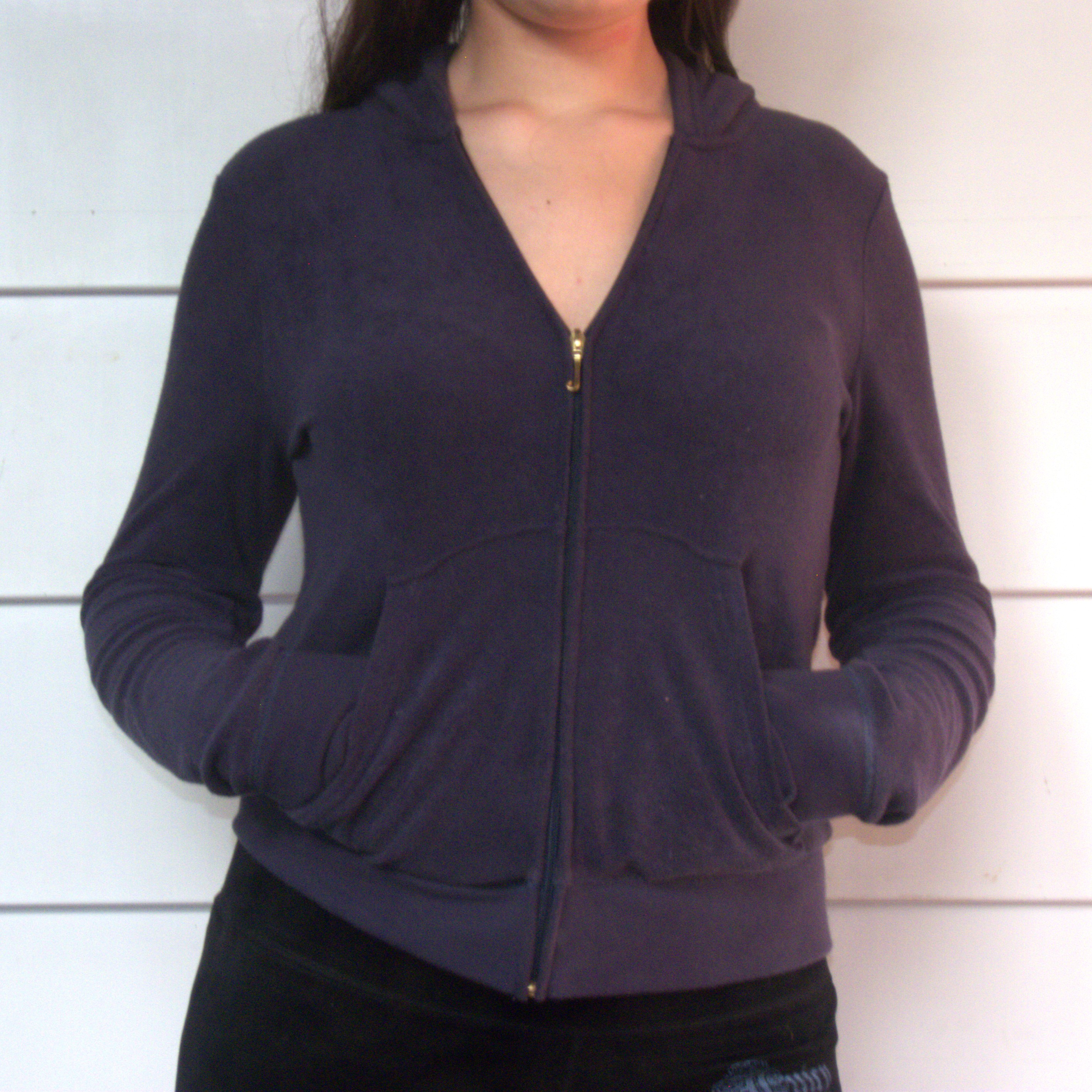 Juicy Couture Blue Navy Hoodie Terry Cloth 
