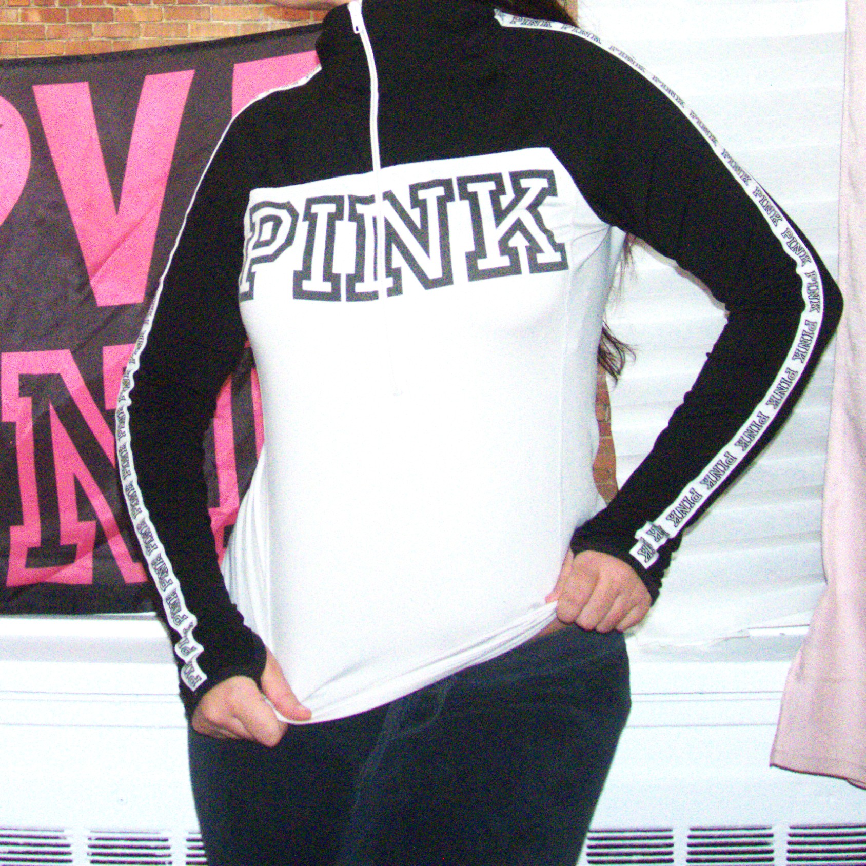 VS PINK quarter zip sweater
