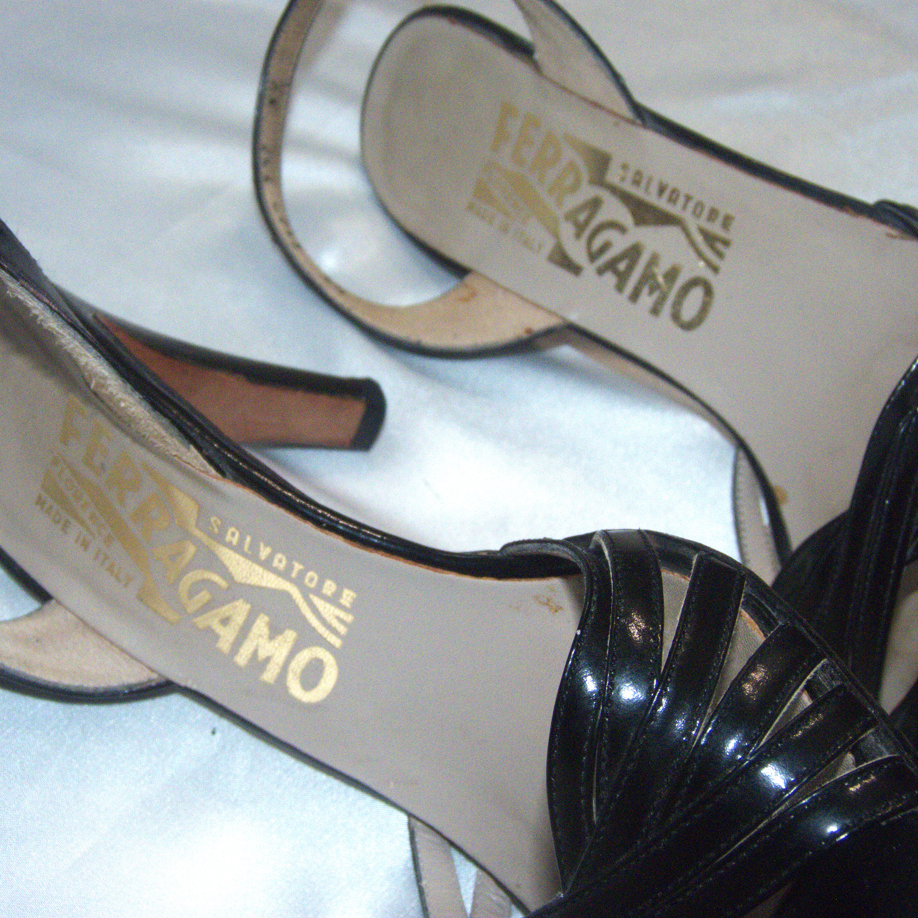 Vintage Ferragamo leather heels