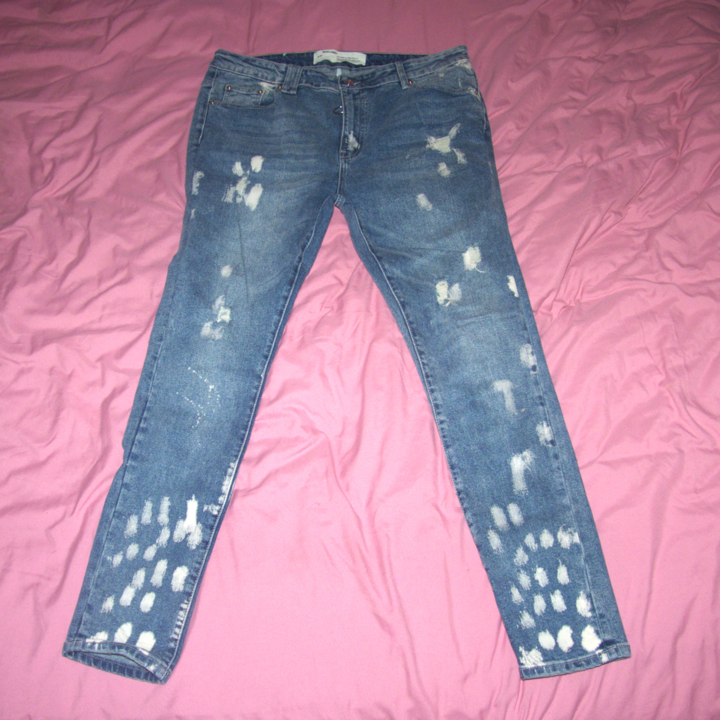 Off-White by Virgil Abloh Paint Splattered jeans