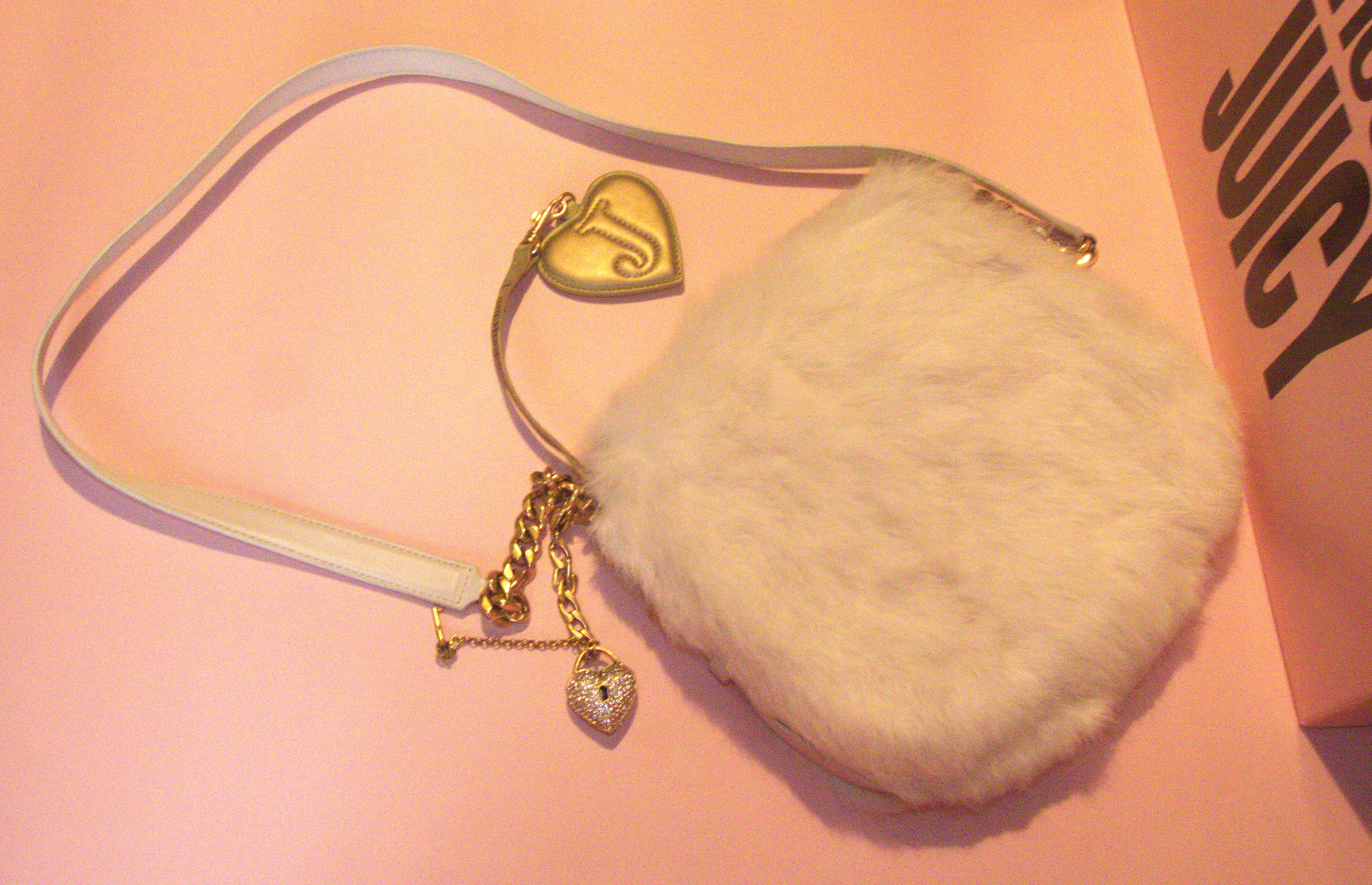 Vintage Juicy Couture White Rabbit Fur Handbag