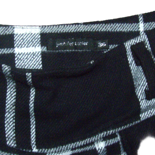 Black Plaid Mini Skirt