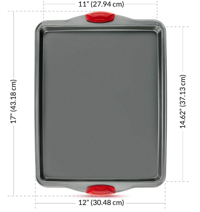 Premium Nonstick Baking Sheet Pans – Set of 3, Heavy-Gauge Carbon Steel, Warp, Dent, and Rust-Resistant – Gourmet Rimmed Cookie Sheet Trays, Non-Toxic for Exceptional Baking Performance