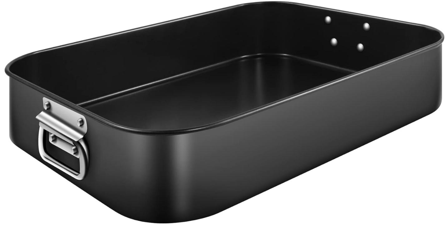 Lasagna Pan Deep, Baking Pan for Oven, 16x12x3 Inch Baking Dishes for Oven, Roasting Pan Brownie Pan with Handles, Rectangle Cake Pans Sets for Baking, Deep Baking Pan, Nonstick Bakeware Set