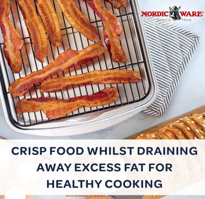 Oven Crisp Baking Tray, 17.10 x 12.40 x 1.40 inches, Natural