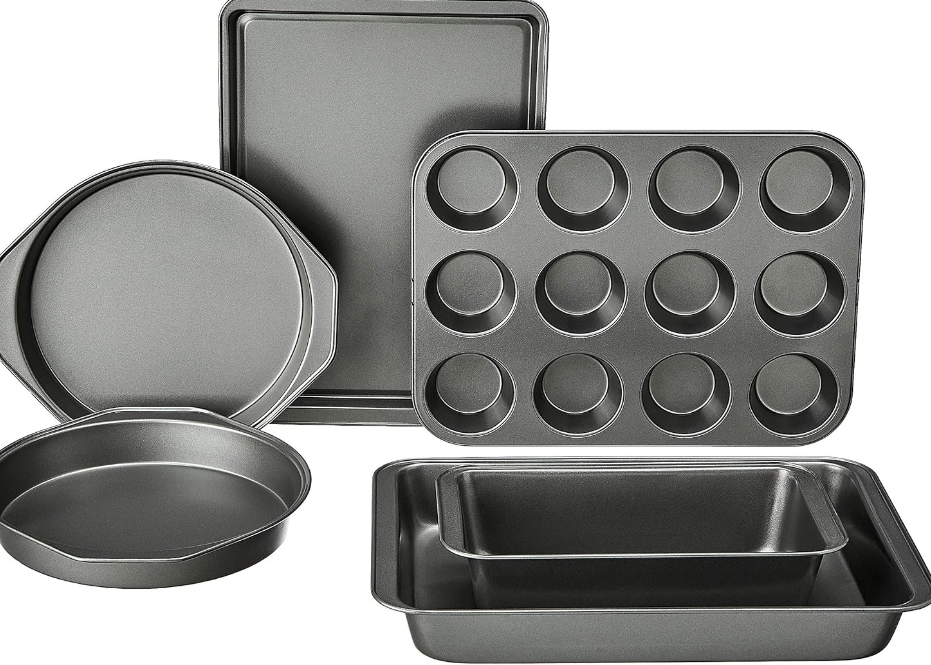 Basics 6 Piece Nonstick, Carbon Steel Oven Bakeware Baking Set, 40.5 cm x 28.5 cm x 15 cm