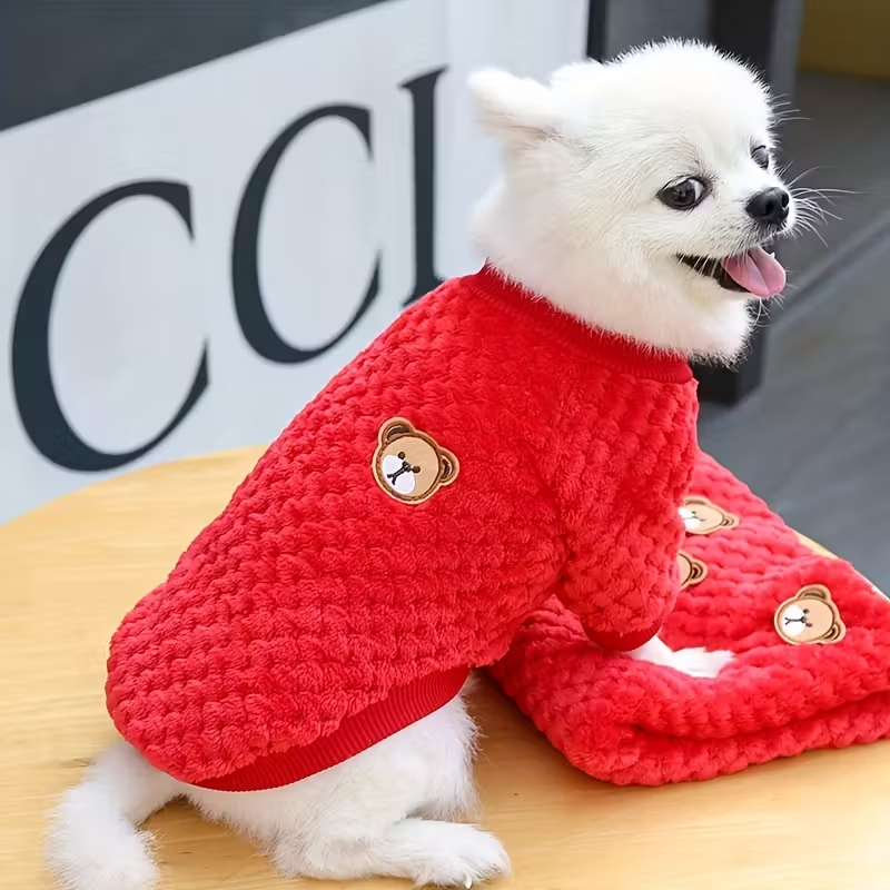 Cute Red Dog Sweater