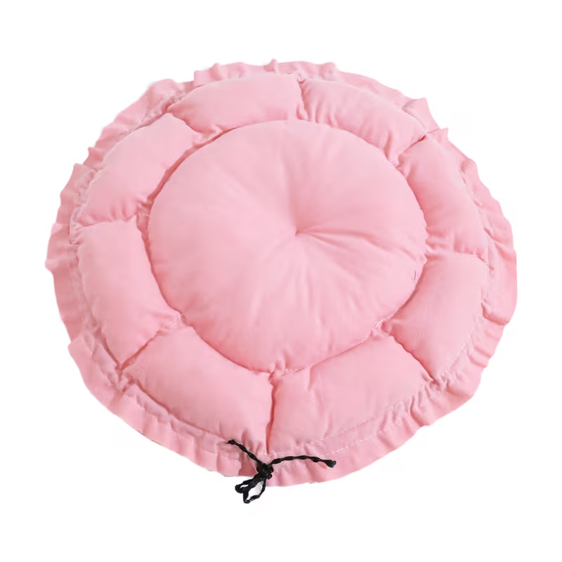 Plush Pink Cat Bed