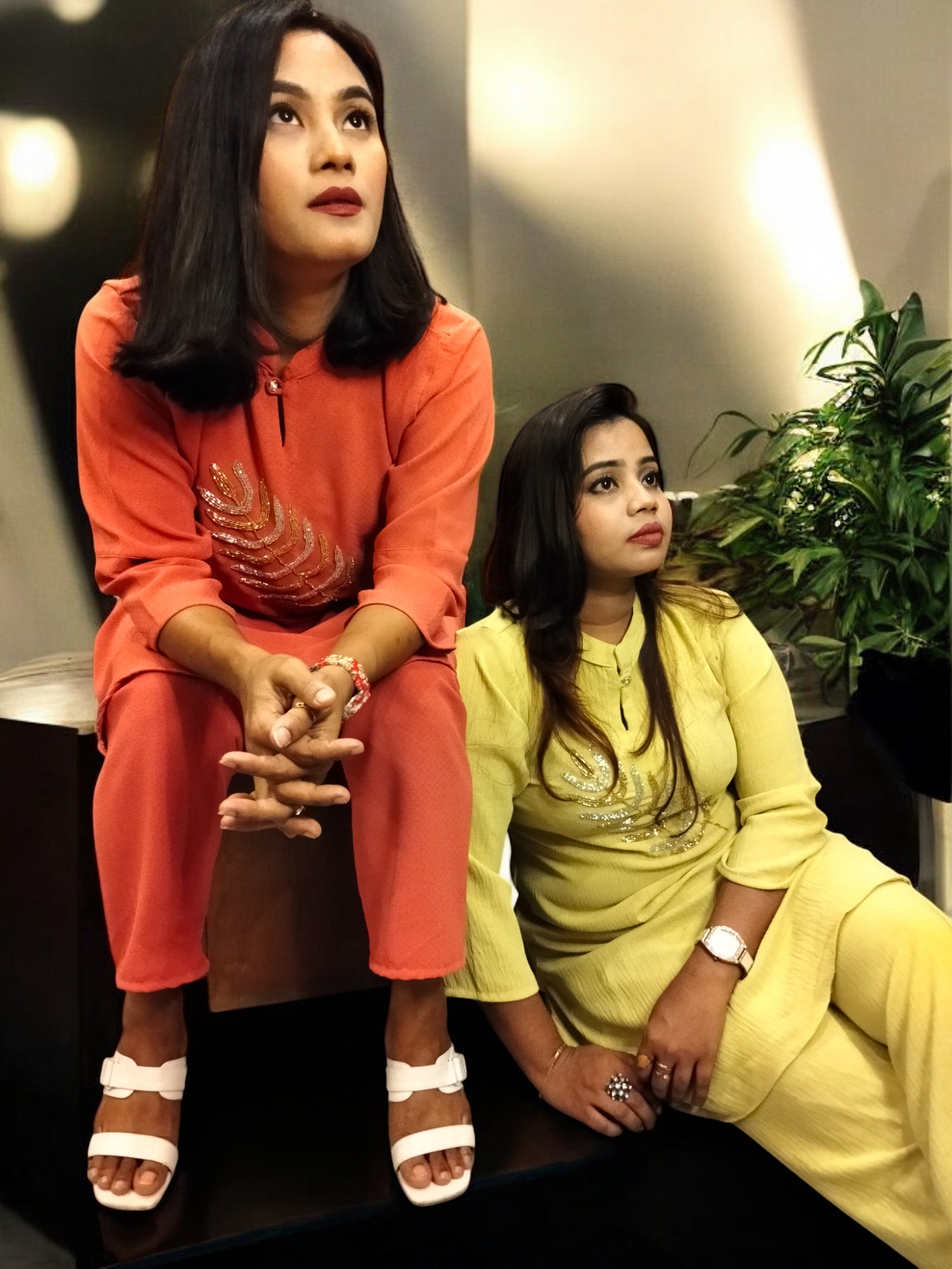 Switch cotton fabric with ston work