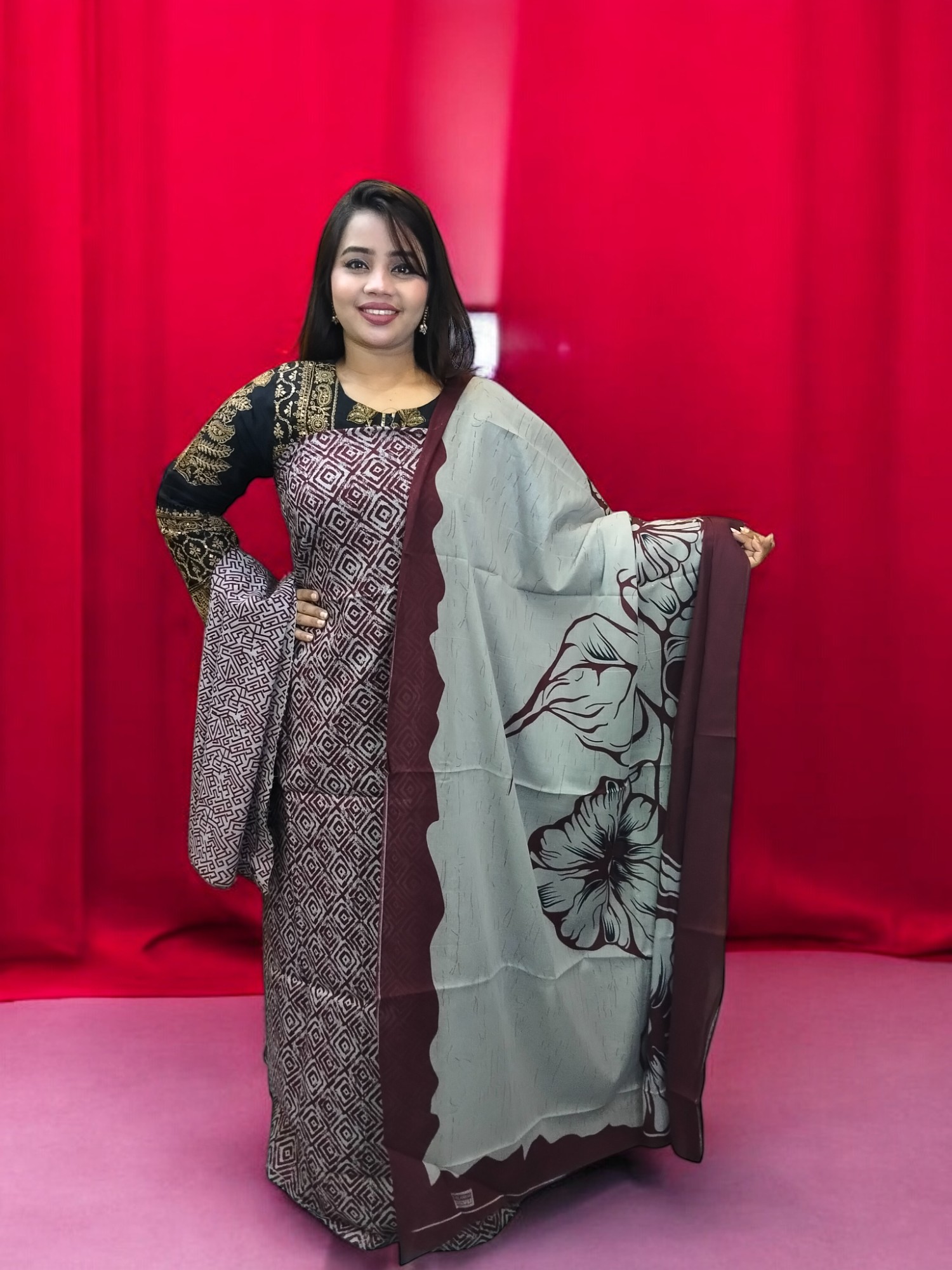 Jaipuri cotton fabric unstitched