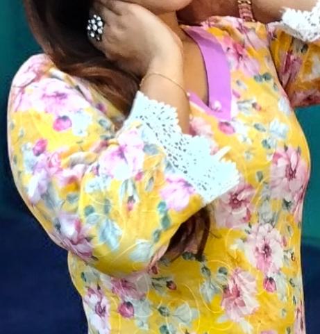 Yellow Flowral cotton co-ord set