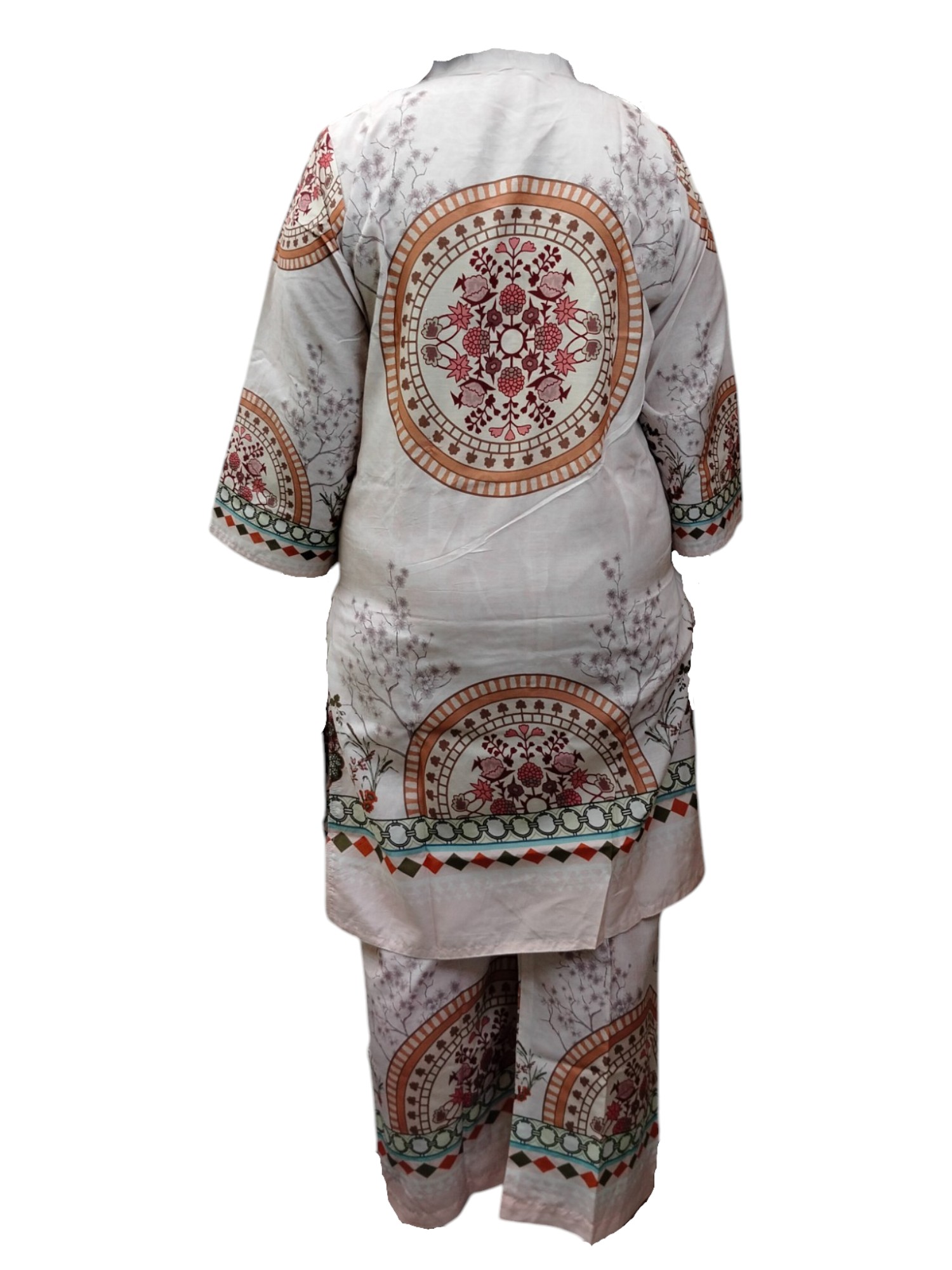 Elegant Dubai Silk Digital Printed Coord Set for Women
