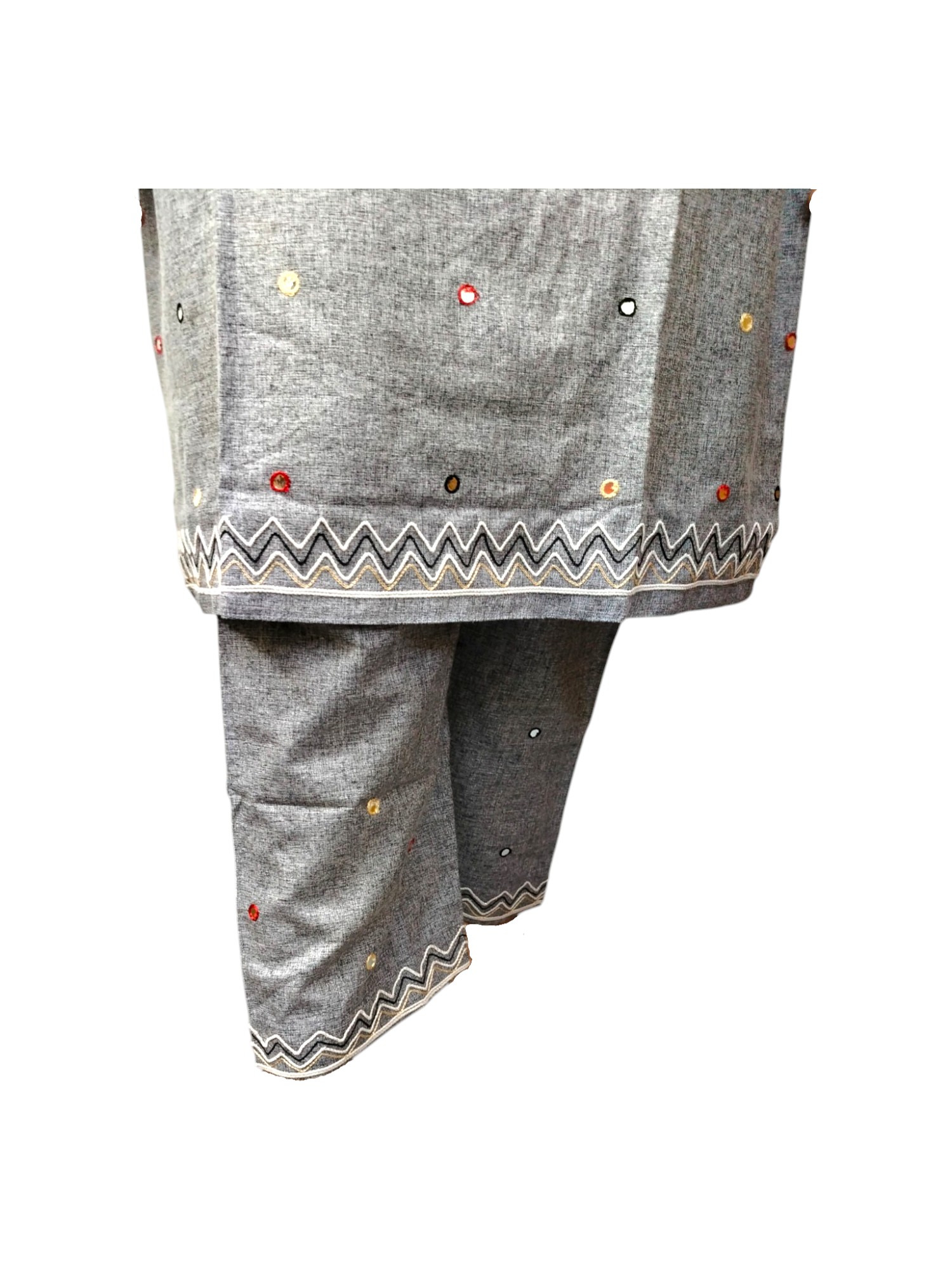 Graceful Samsung Cotton Coord Set with Manual Aari Embroidery