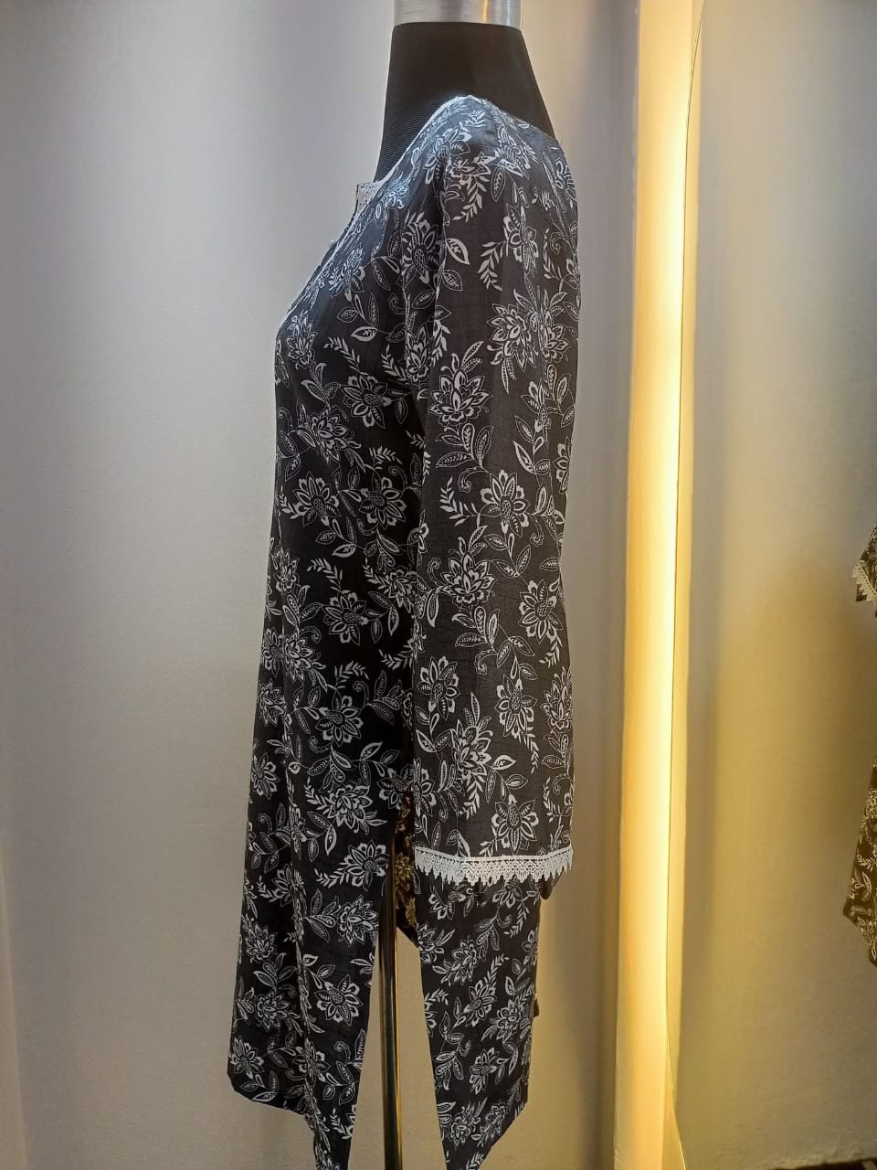 Black Floral Printed Tunic