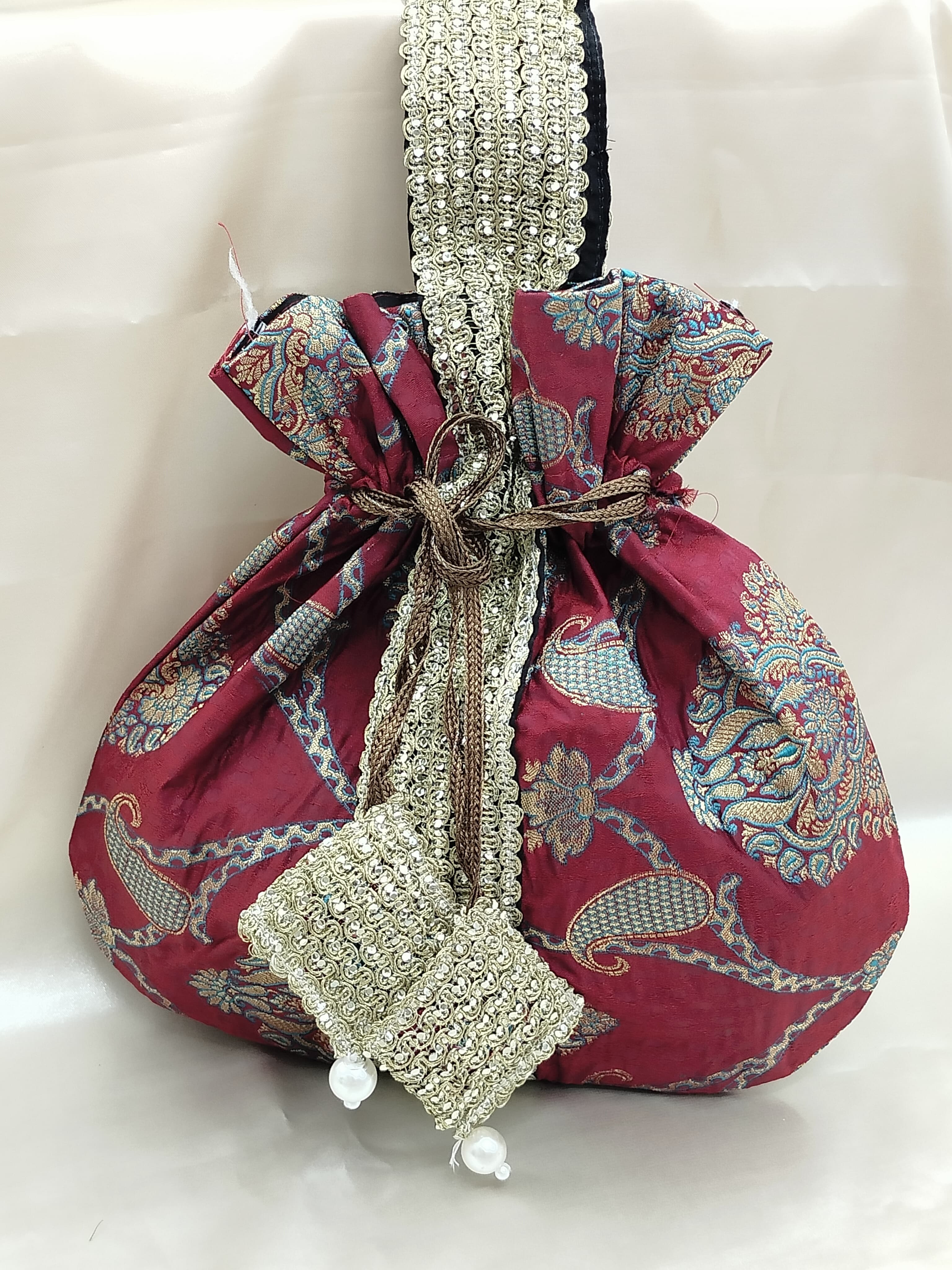 Traditional Printed Fabric Potli Bag