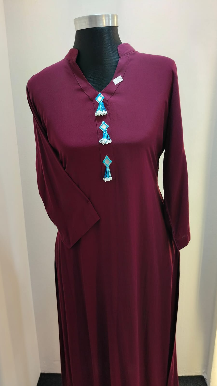 Elegant Maroon Single long kamiz