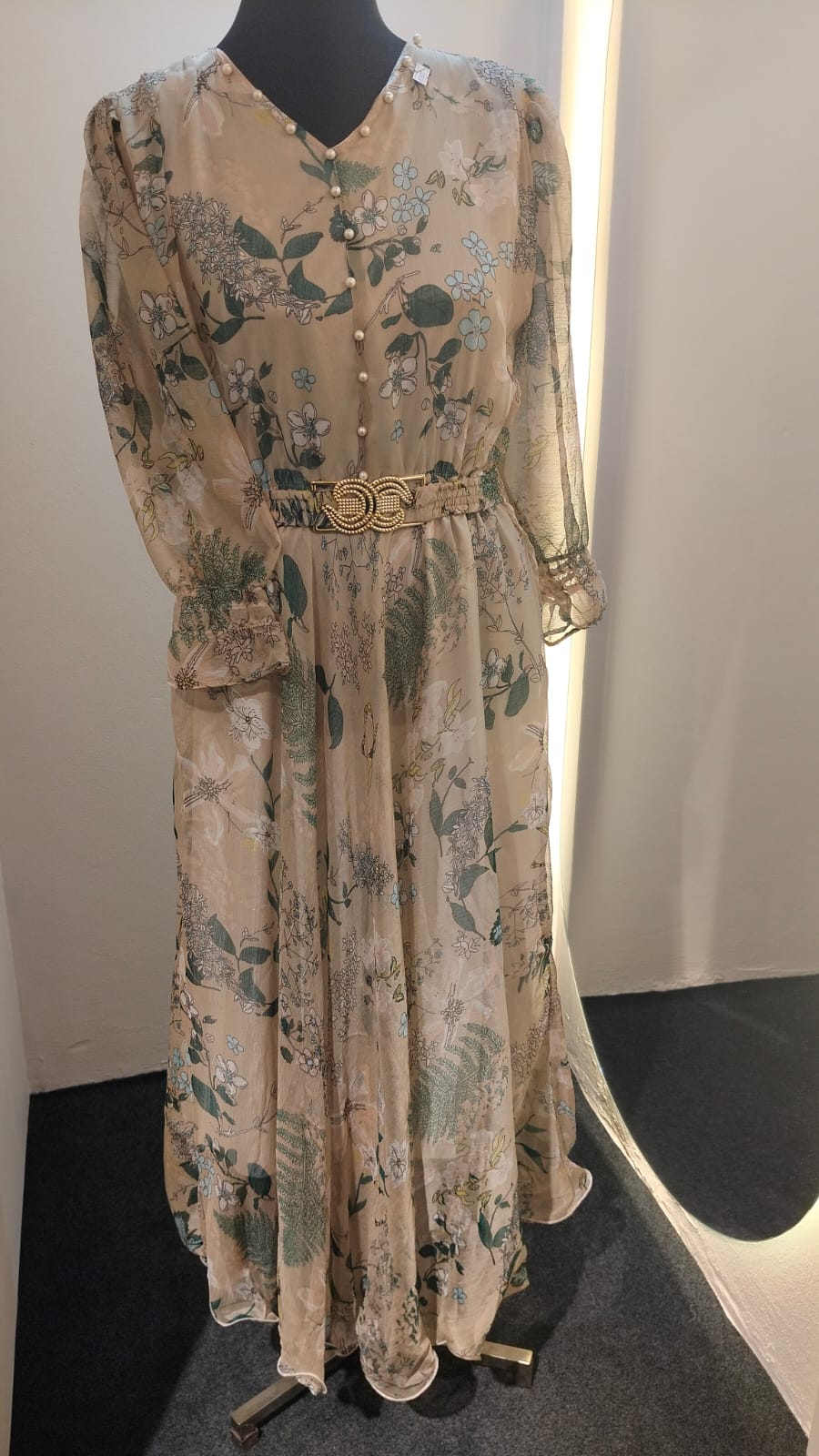 Floral Print Long Sleeve Dress