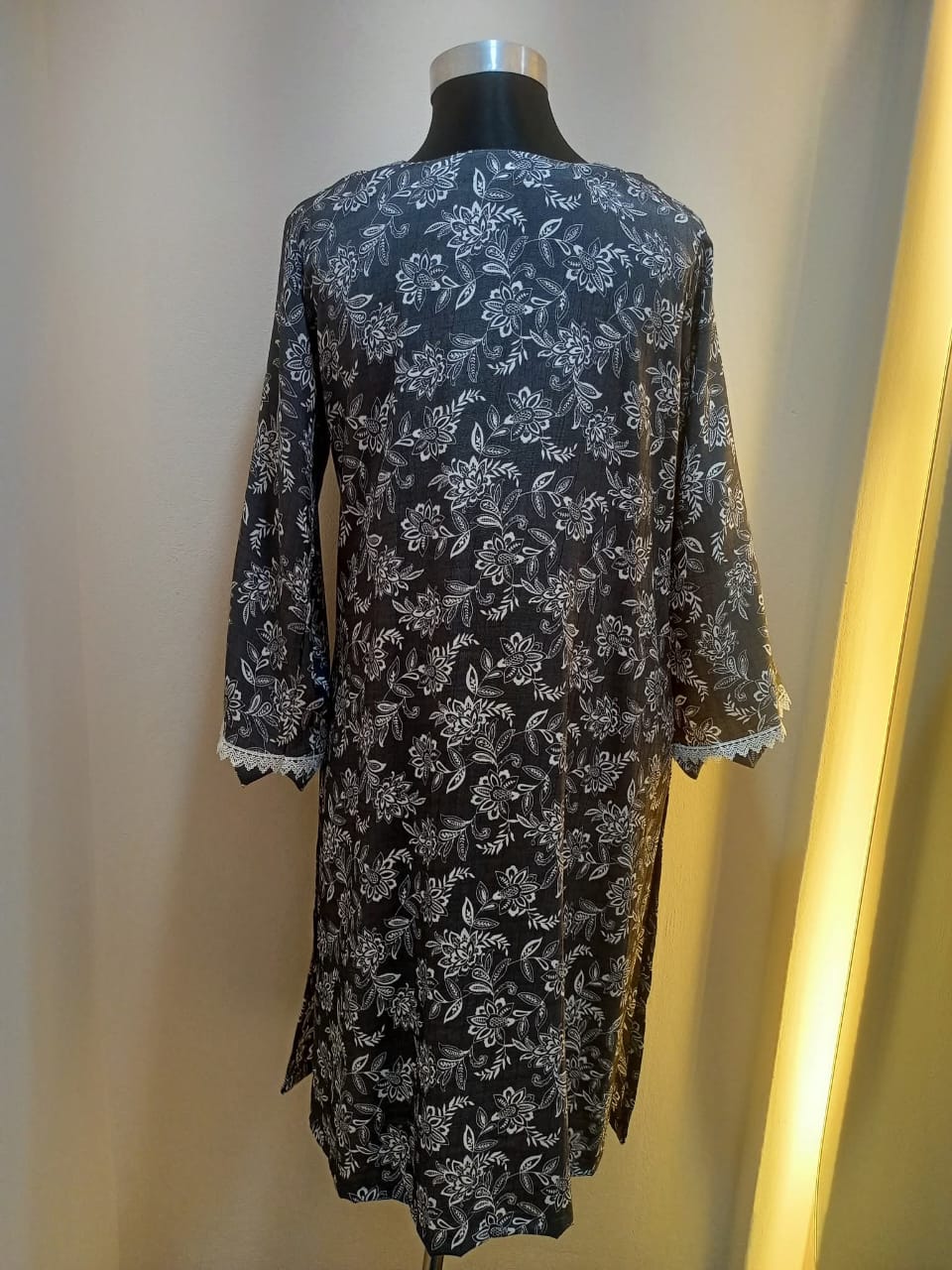 Black Floral Printed Tunic