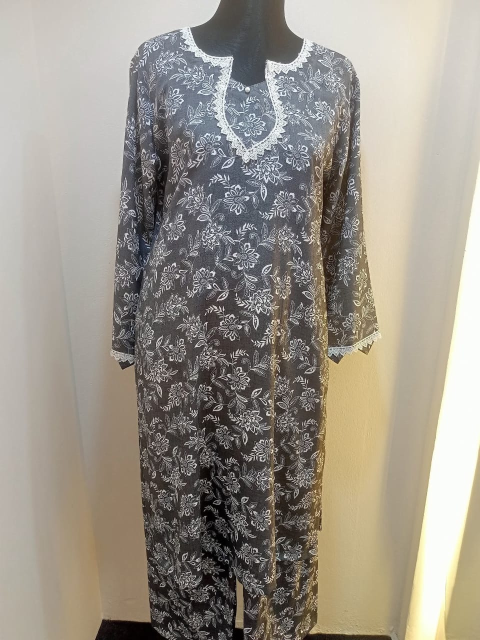 Black Floral Printed Tunic