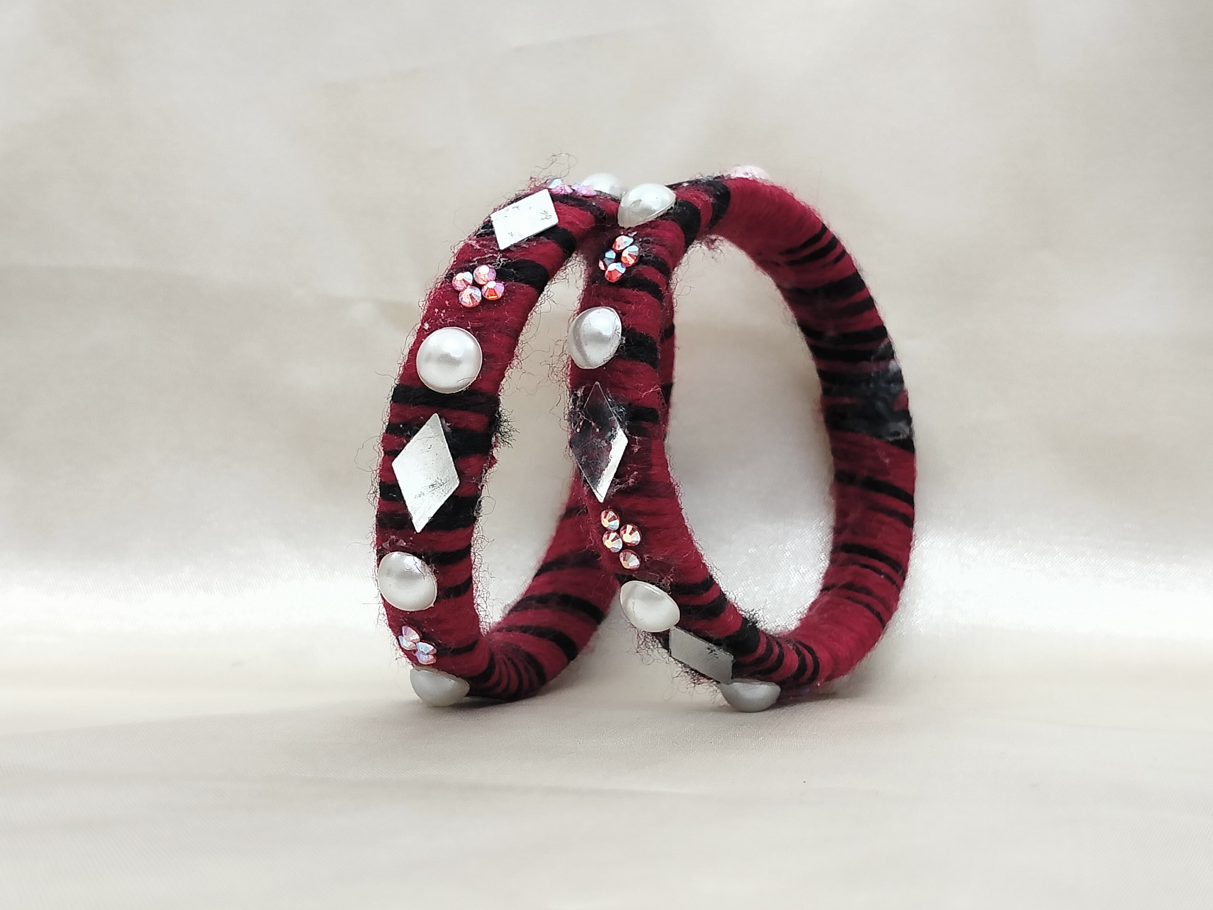 Handcrafted Red Velvet Bangles