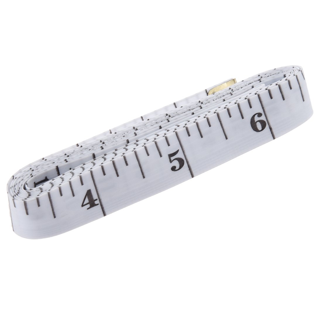GDMINLO Soft Tape Measure Double Scale Body Sewing Flexible Ruler for Weight Loss Medical Body Measurement Sewing Tailor Craft Vinyl Ruler, Has Centimetre Scale on Reverse Side 60-inch（White）