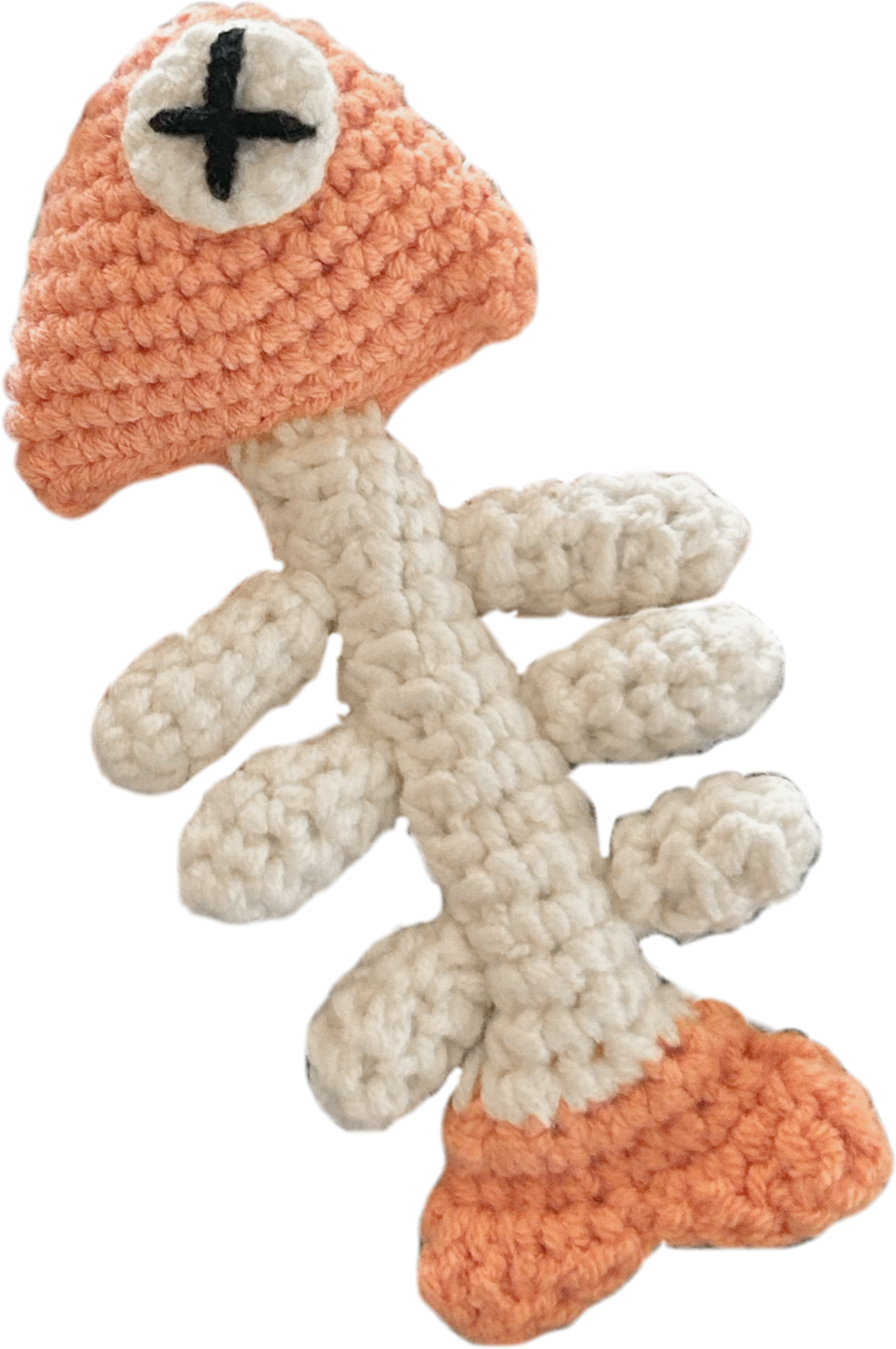 Crocheted Fish Skeleton Toy