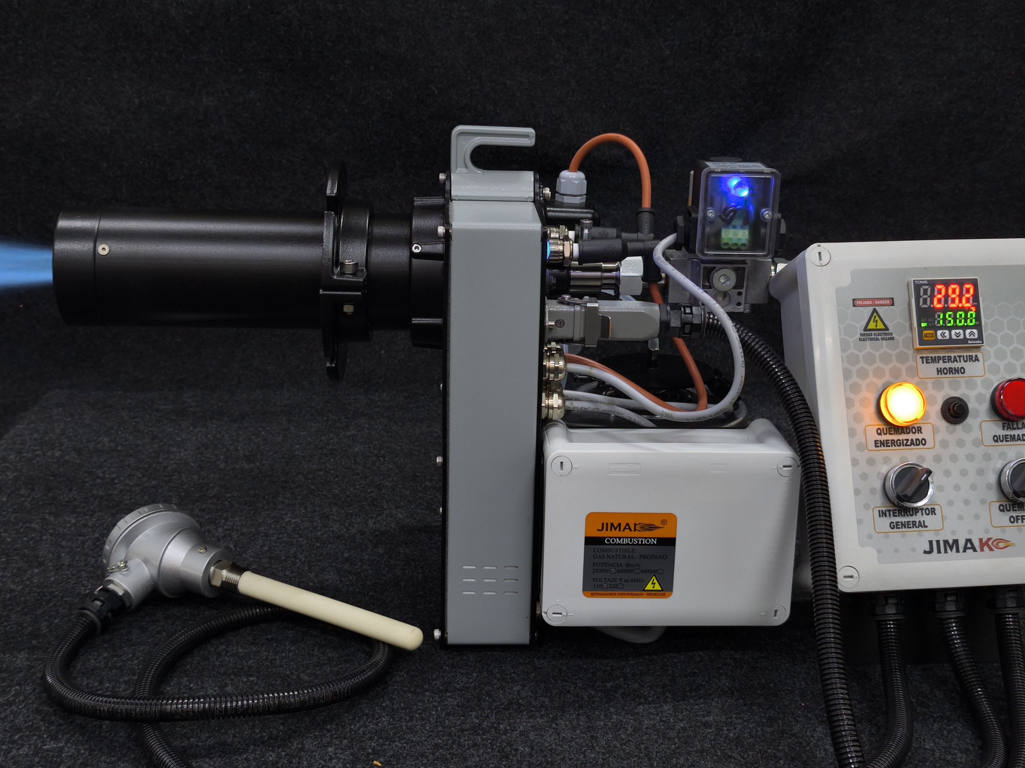 Kit de quemador con tablero de control y termocupla
