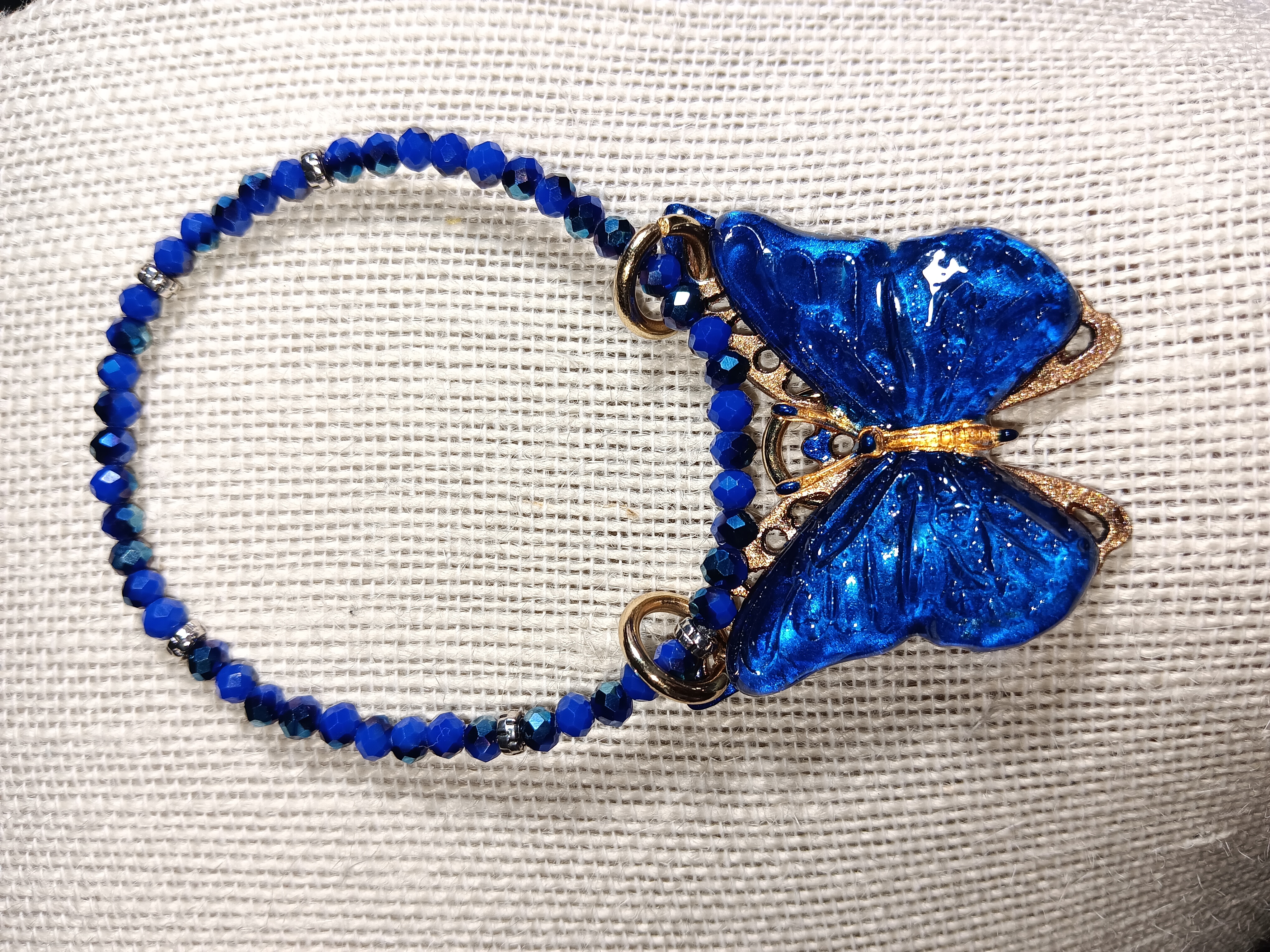 BUTTERFLY BRACELETS AND NECKLACES DARK BLUE