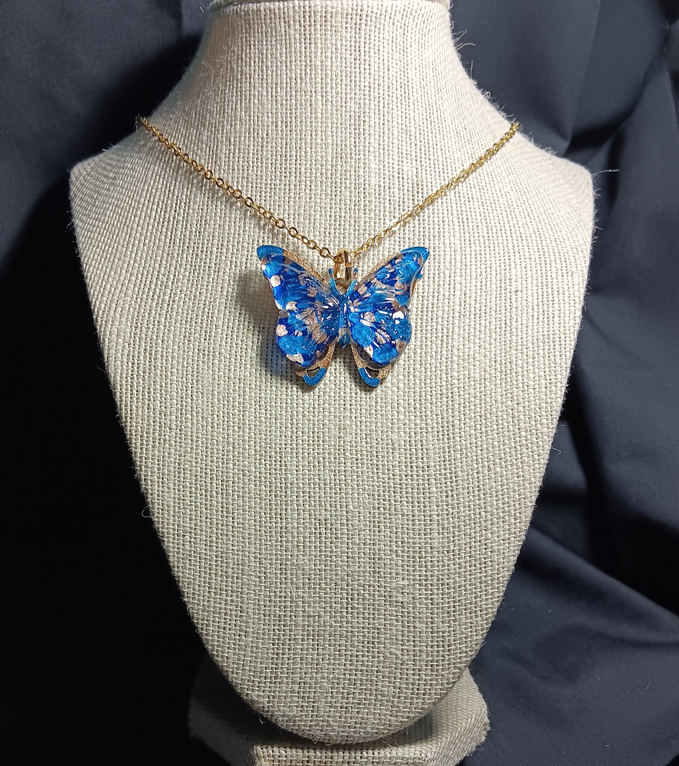 BUTTERFLY BRACELETS AND NECKLACES ROYAL BLUE