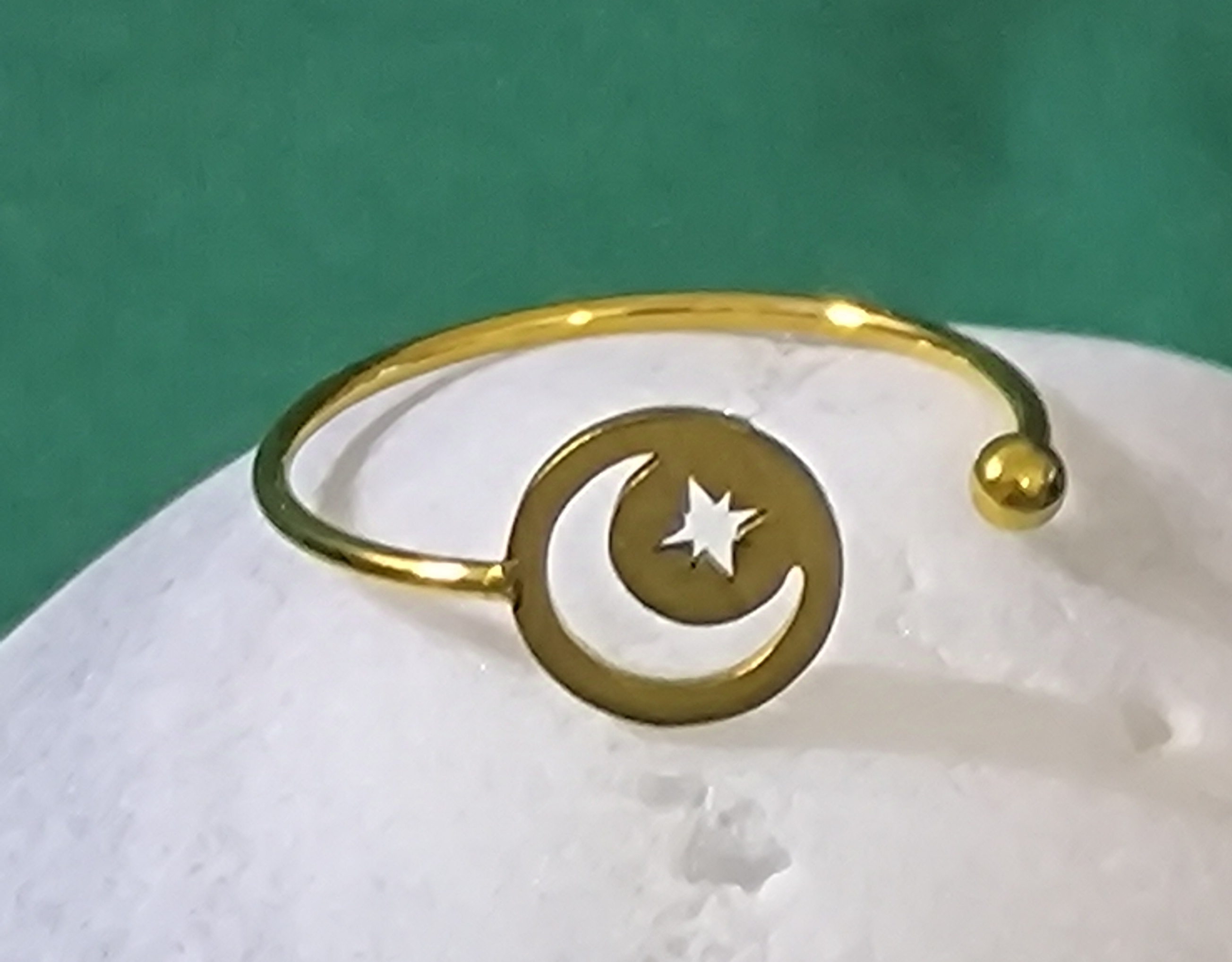 Anillo Luna y estrella polar.