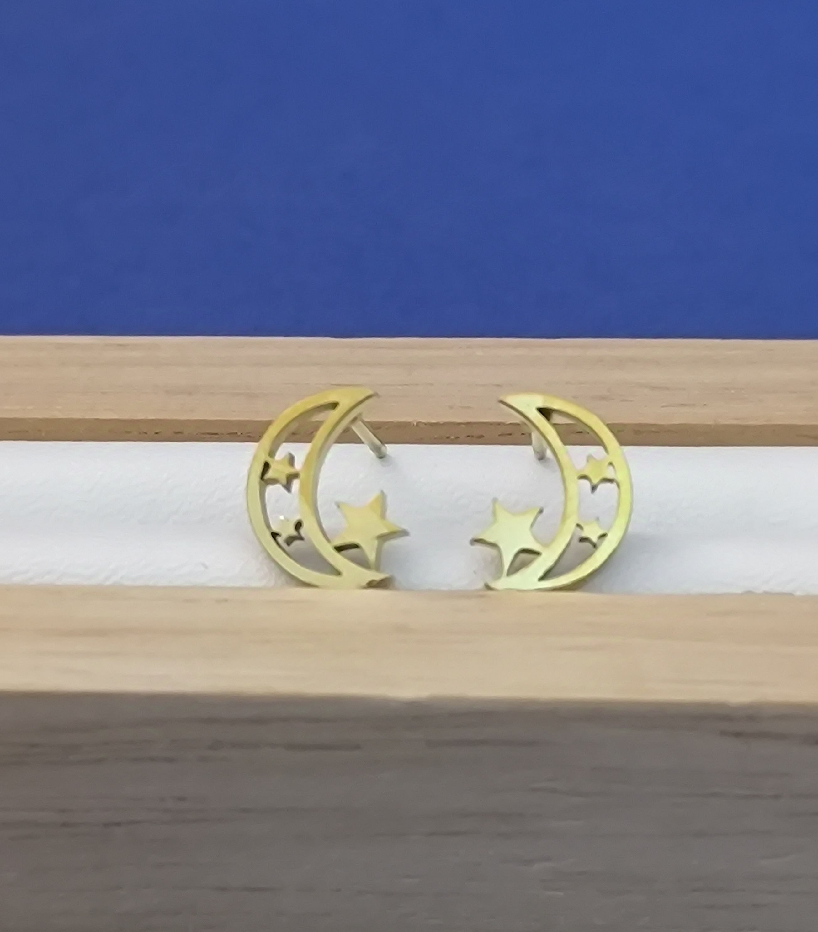 Pendientes Luna con Estrellas.  