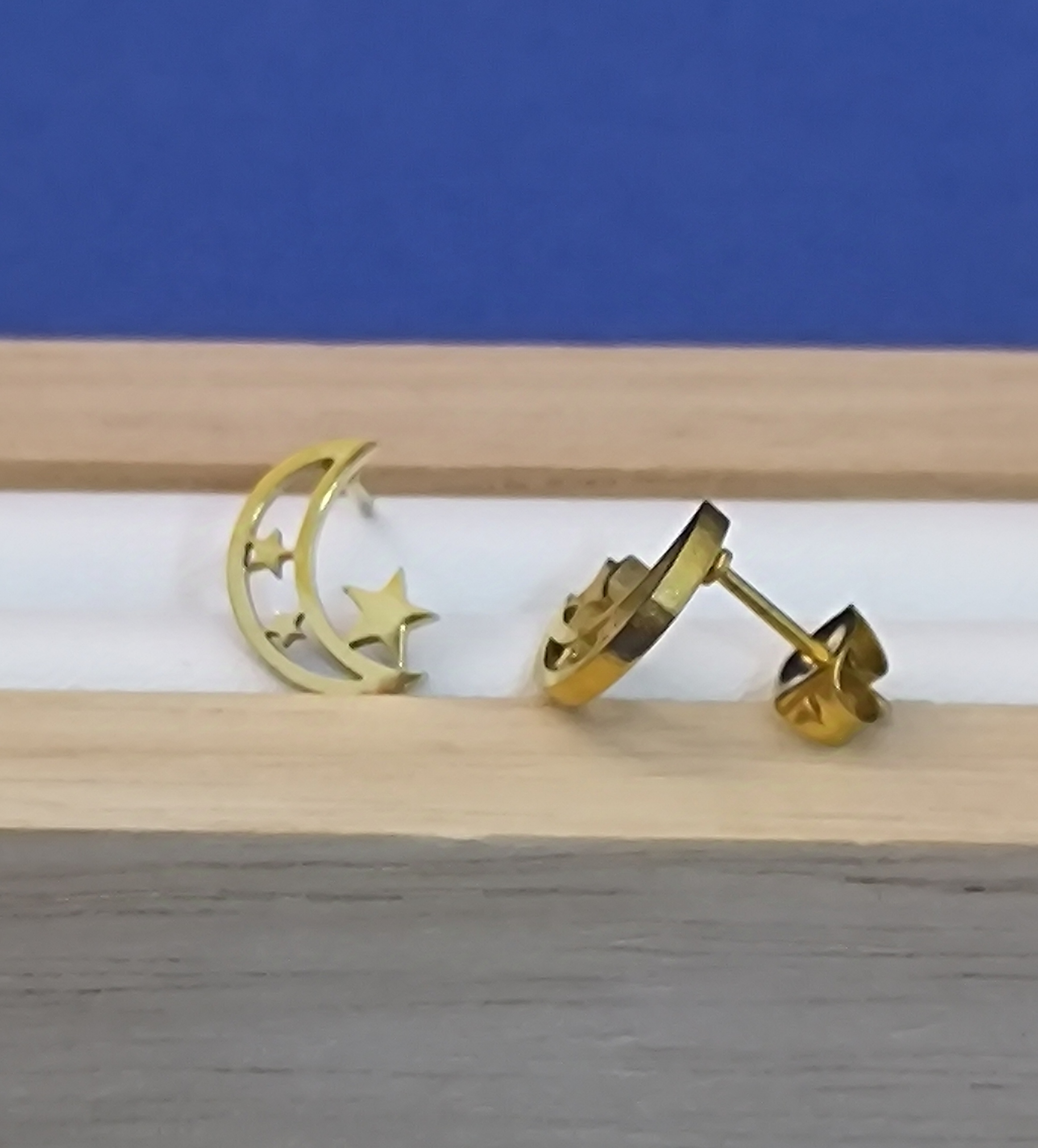 Pendientes Luna con Estrellas.  