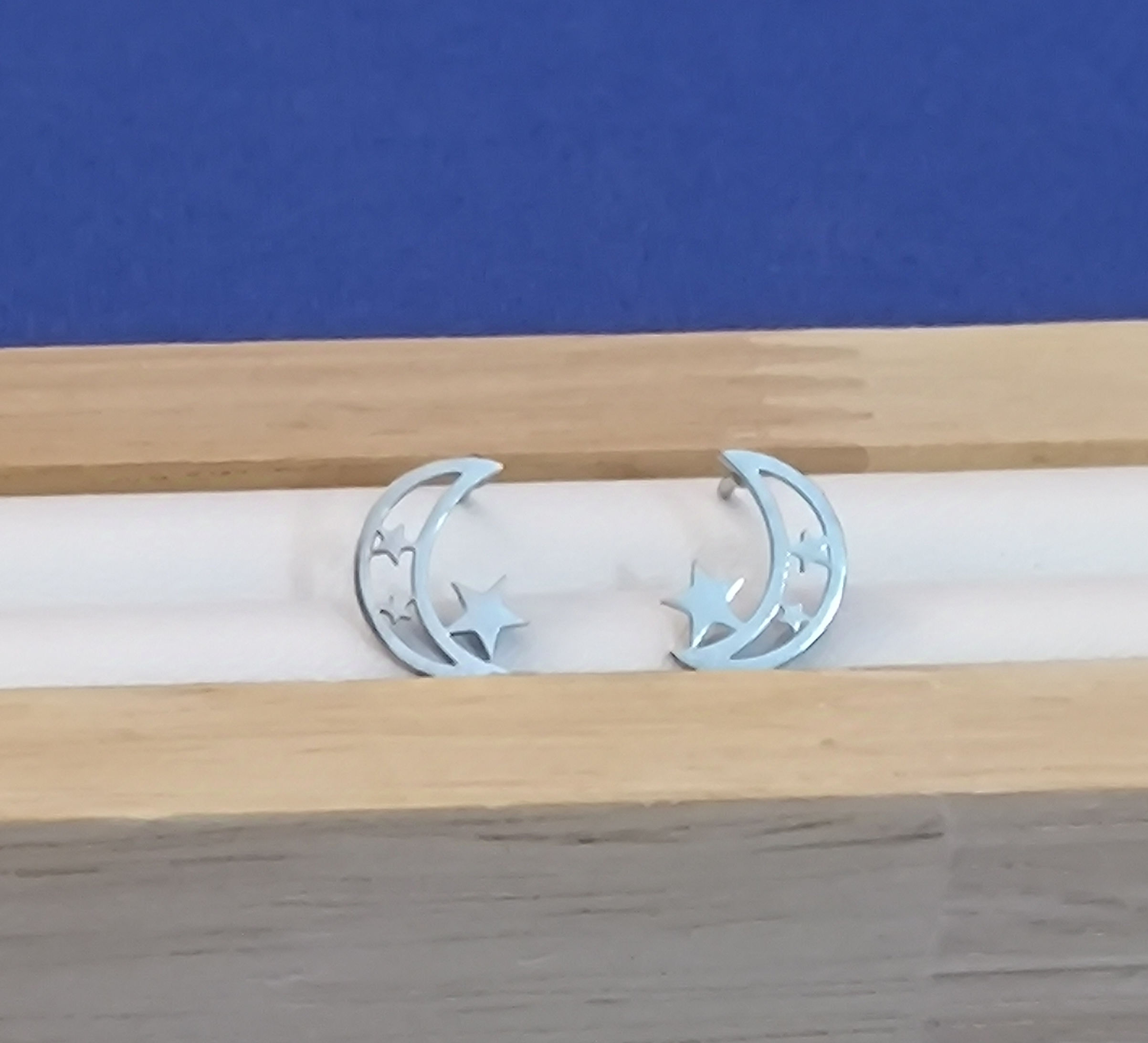 Pendientes Luna con Estrellas.  