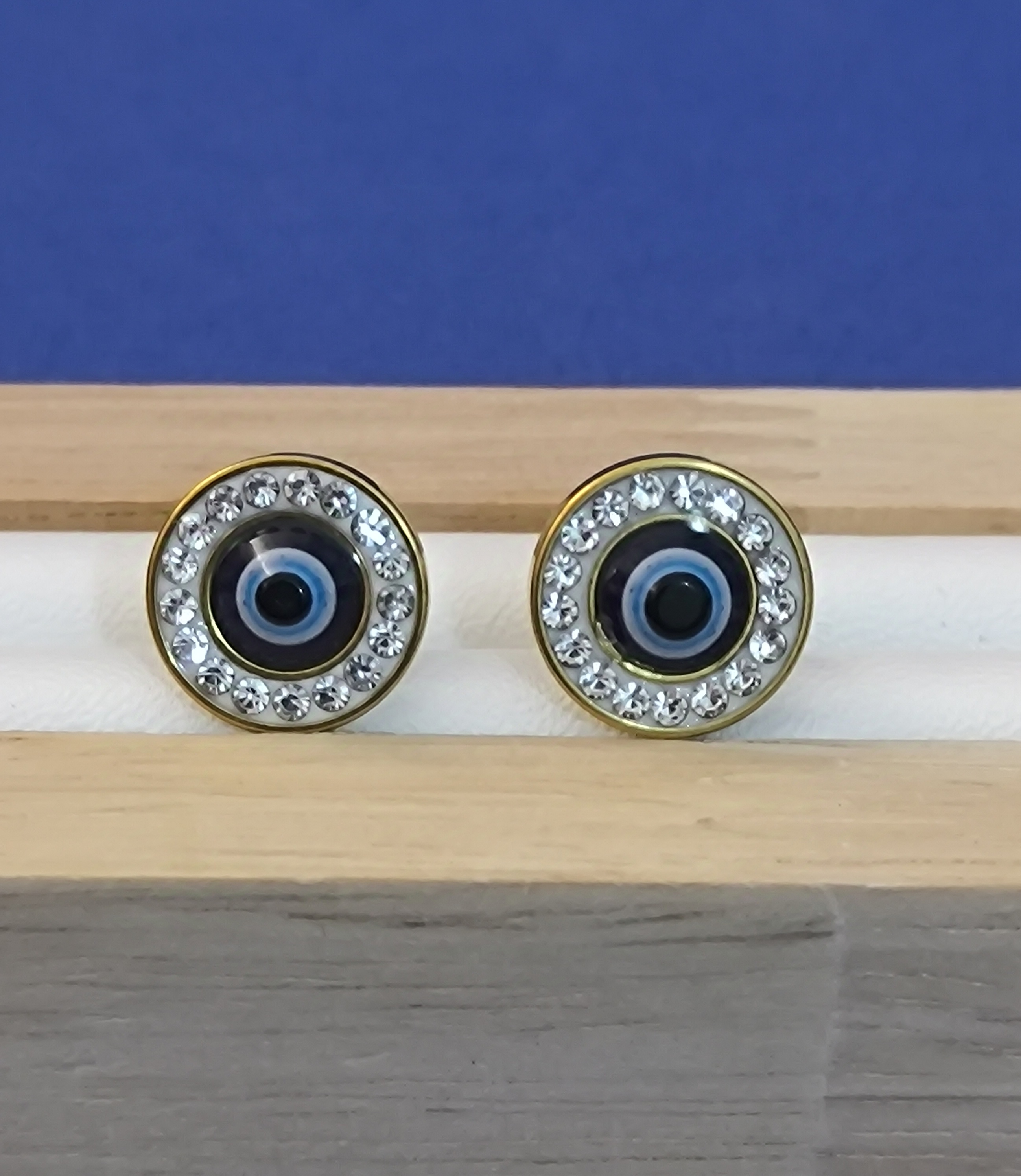 Pendientes Ojo Turco con Circonitas.