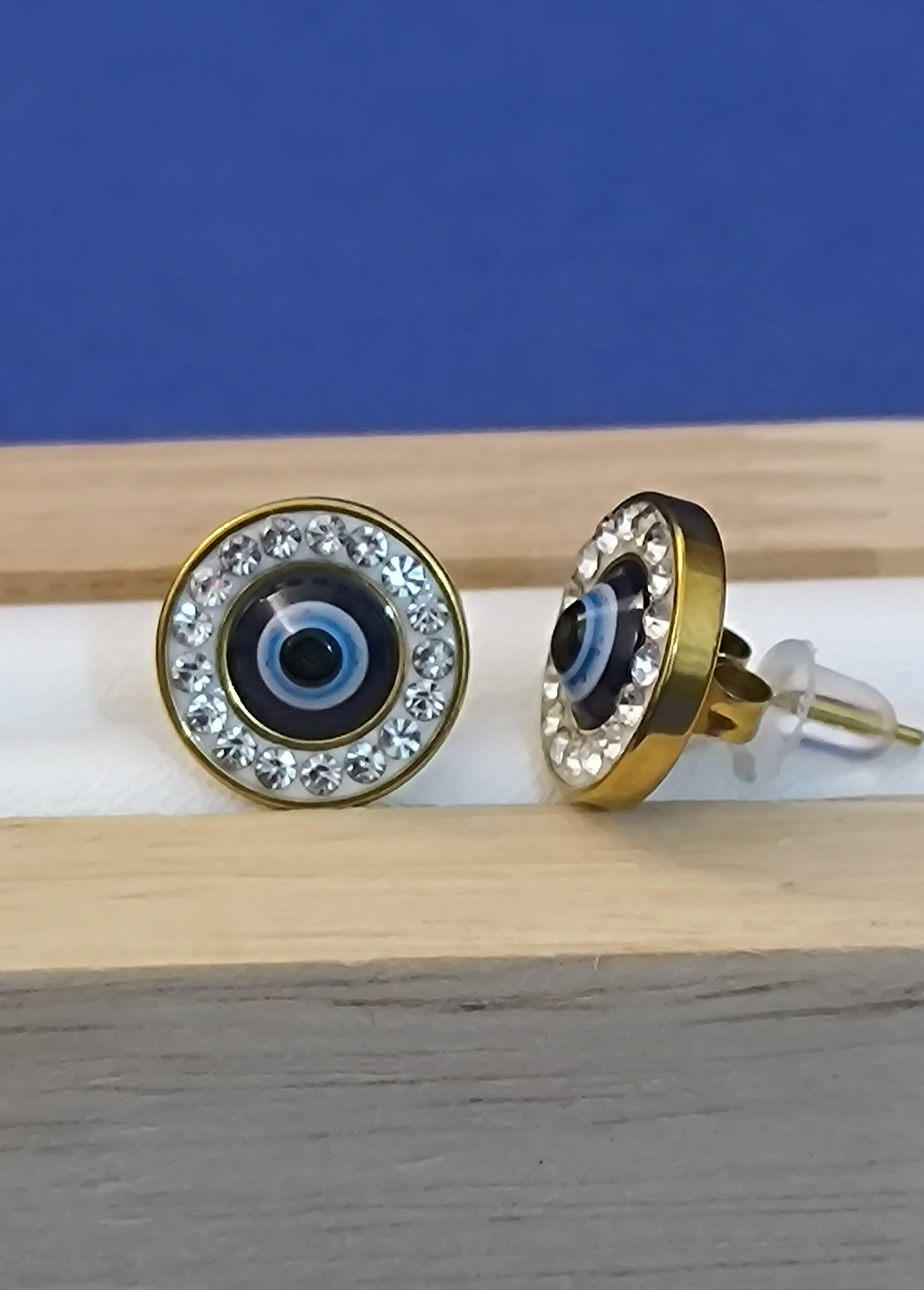 Pendientes Ojo Turco con Circonitas.