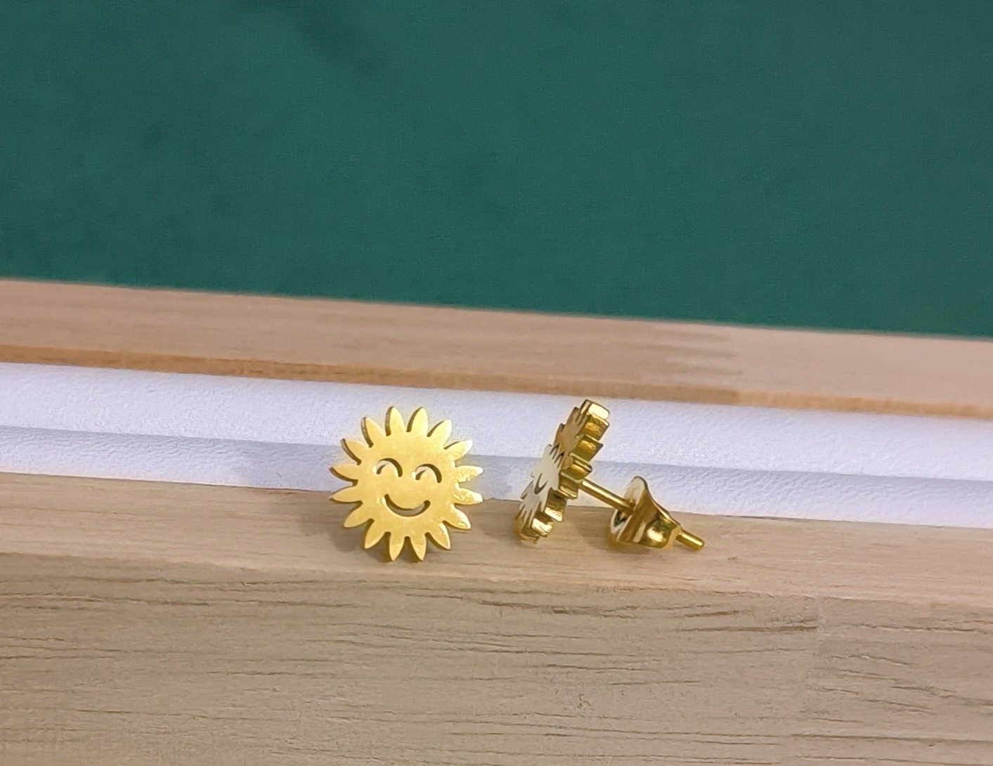 Pendientes Sol sonriente.