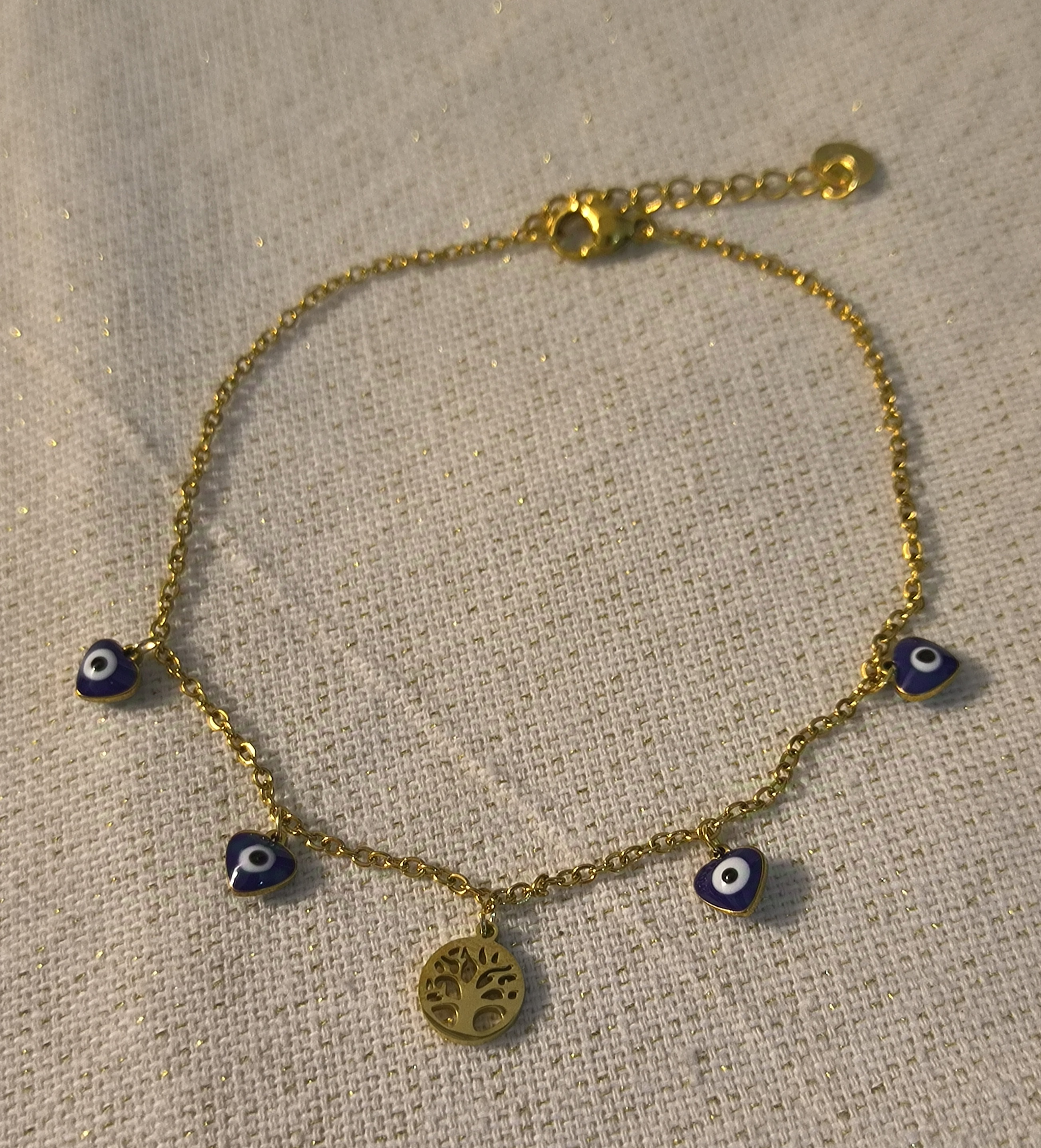 Tobillera Árbol de la Vida con Ojo de Turco.