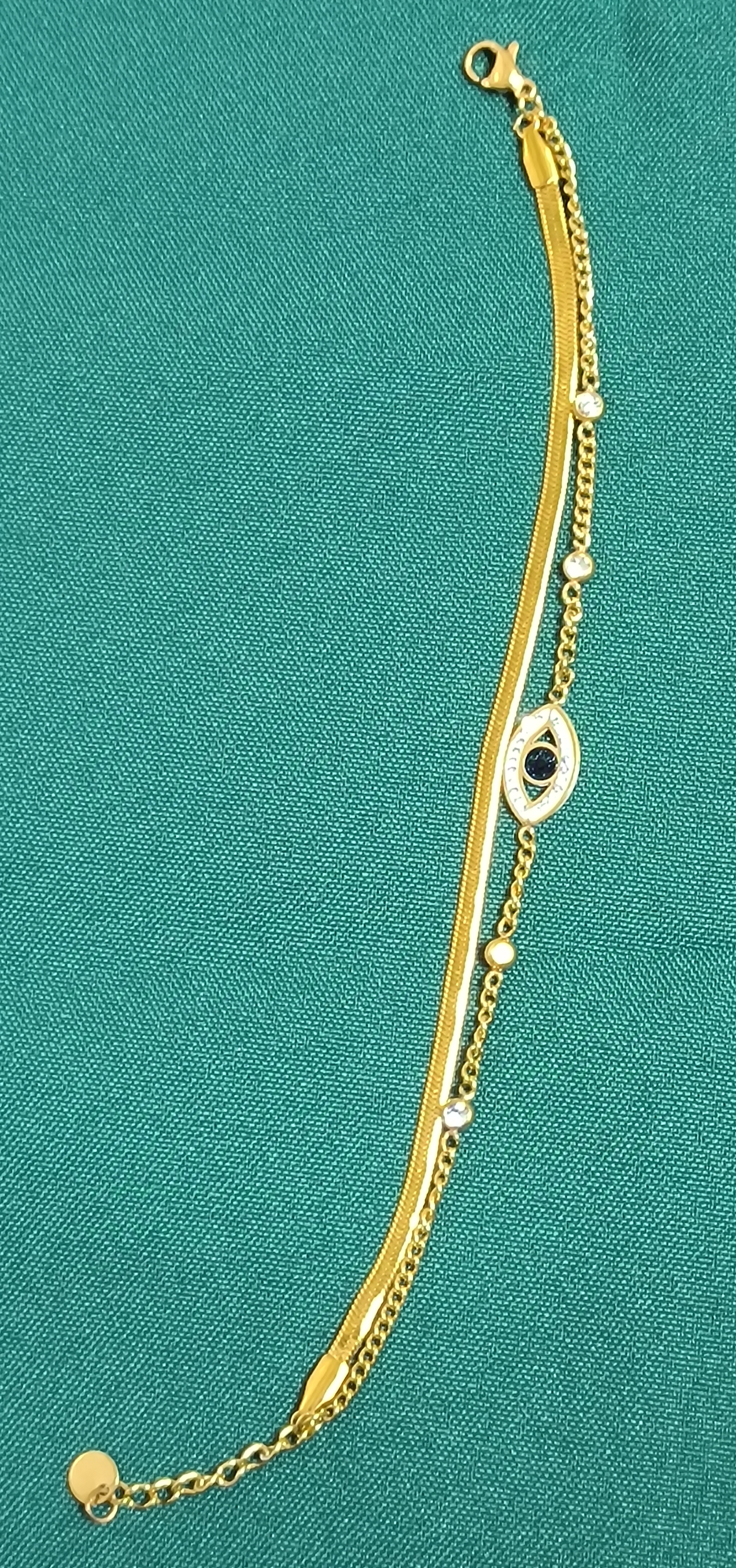 Pulsera doble con Ojo Turco.