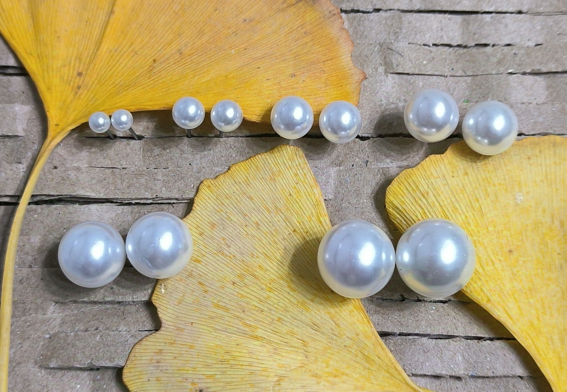 Pendientes Perlas Blancas.