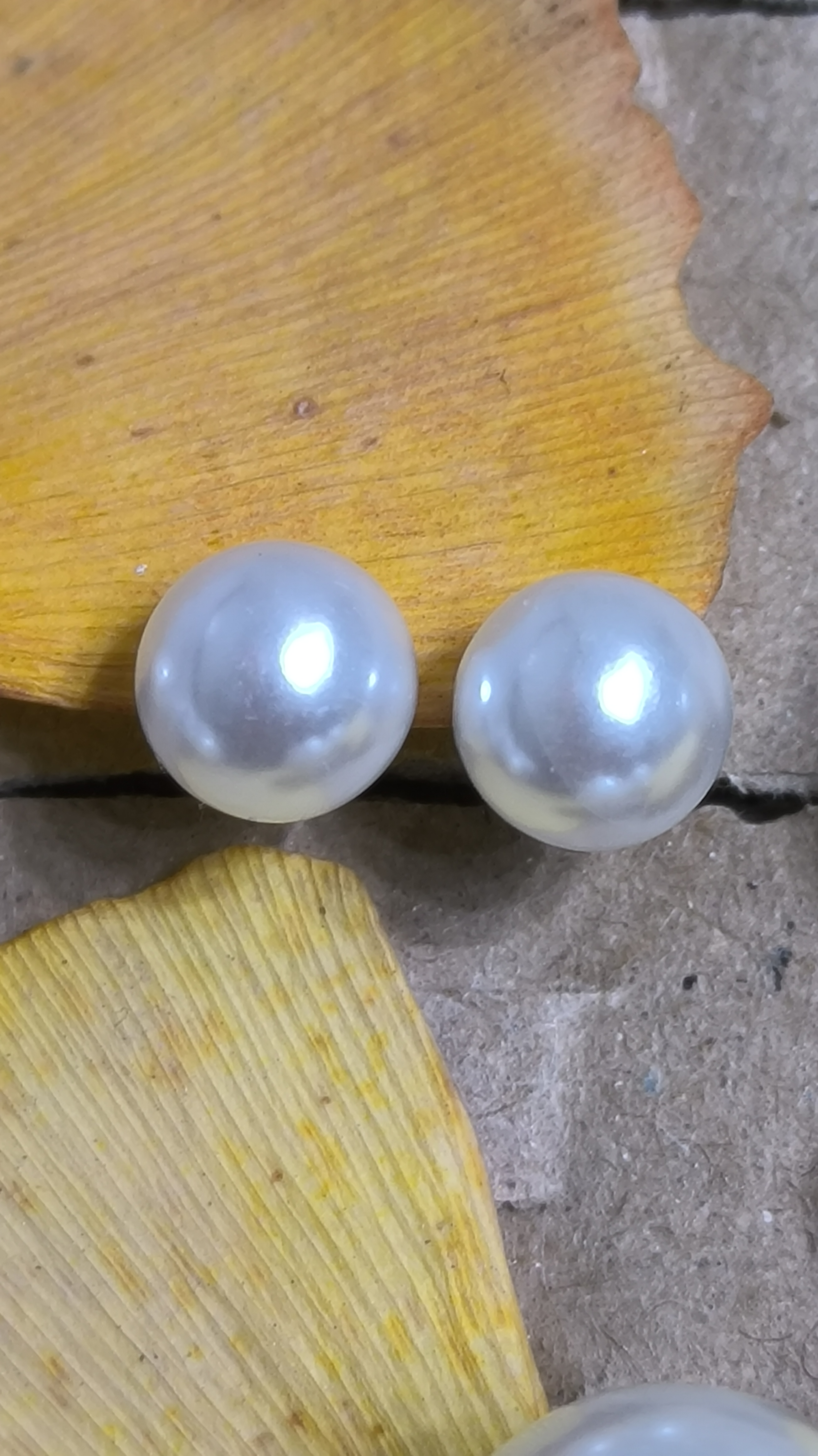 Pendientes Perlas Blancas.