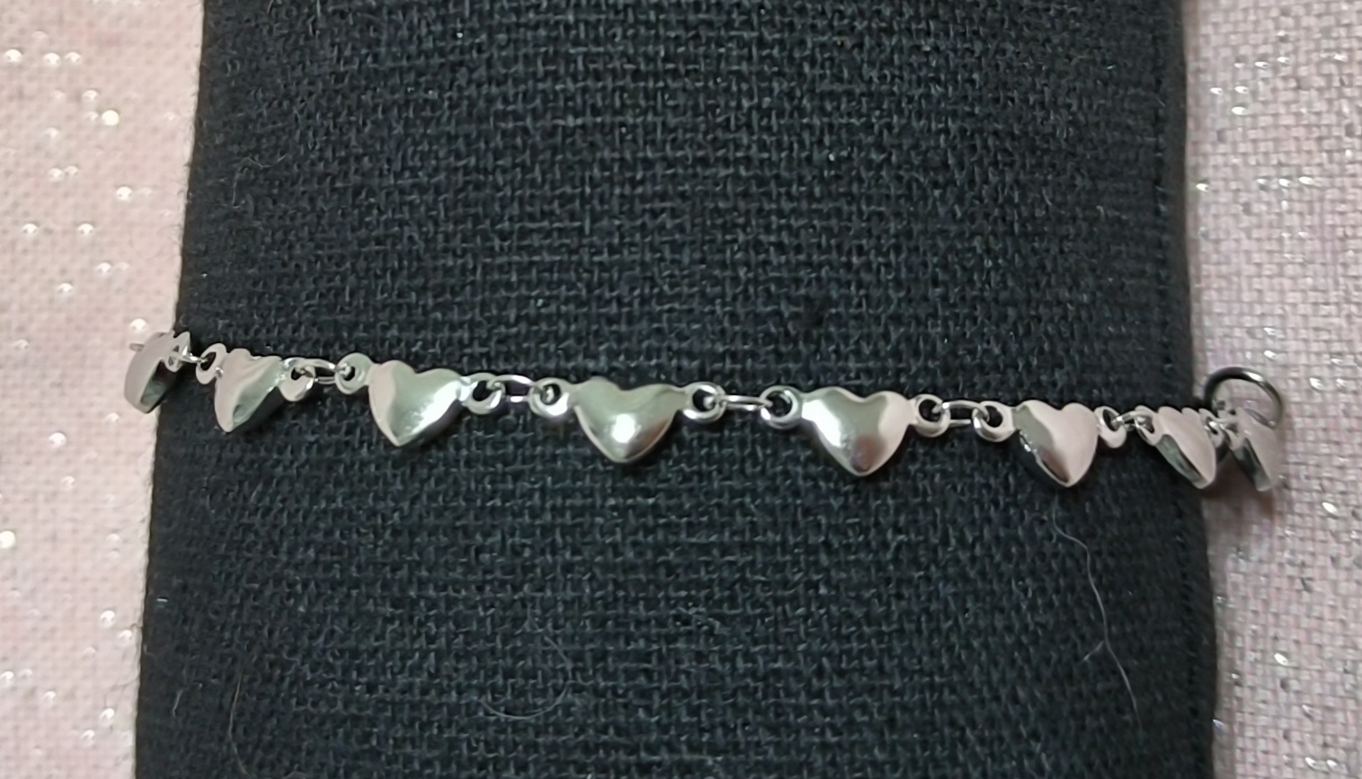 Tobillera Corazones.