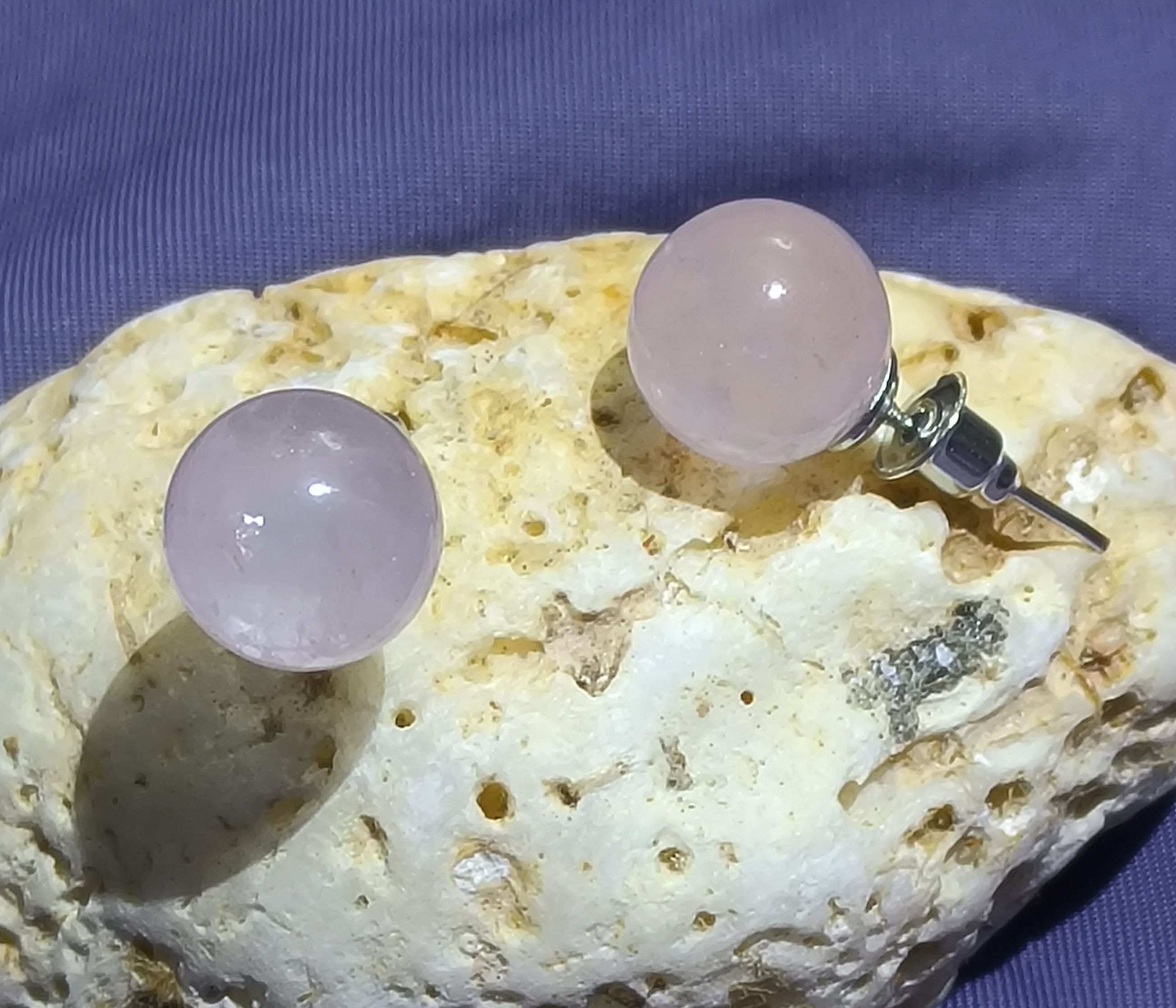 Pendientes Cuarzo rosa, Ágata roja y Ojo de Tigre.