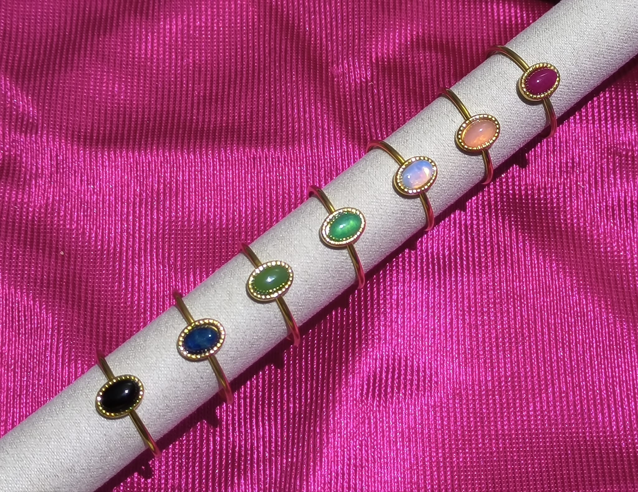 Anillo Piedra colores.