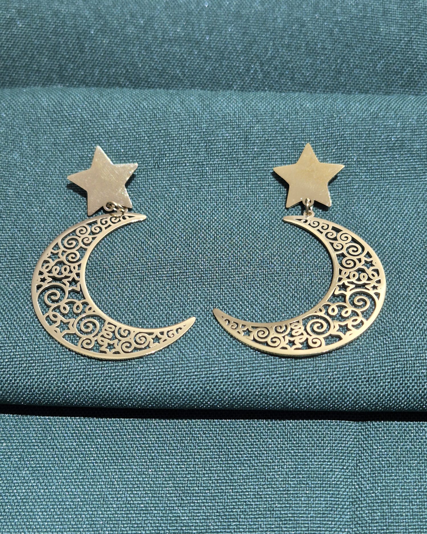 Pendiente Largos Luna y Estrella.