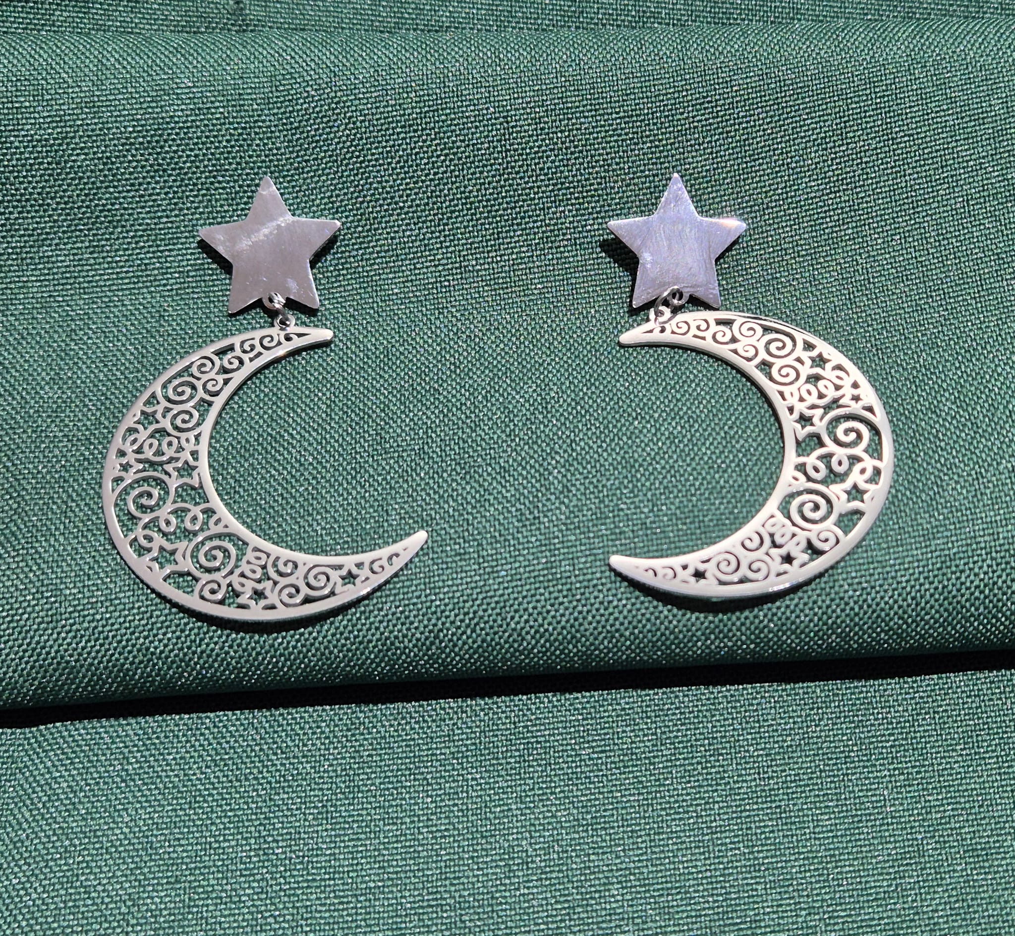 Pendiente Largos Luna y Estrella.